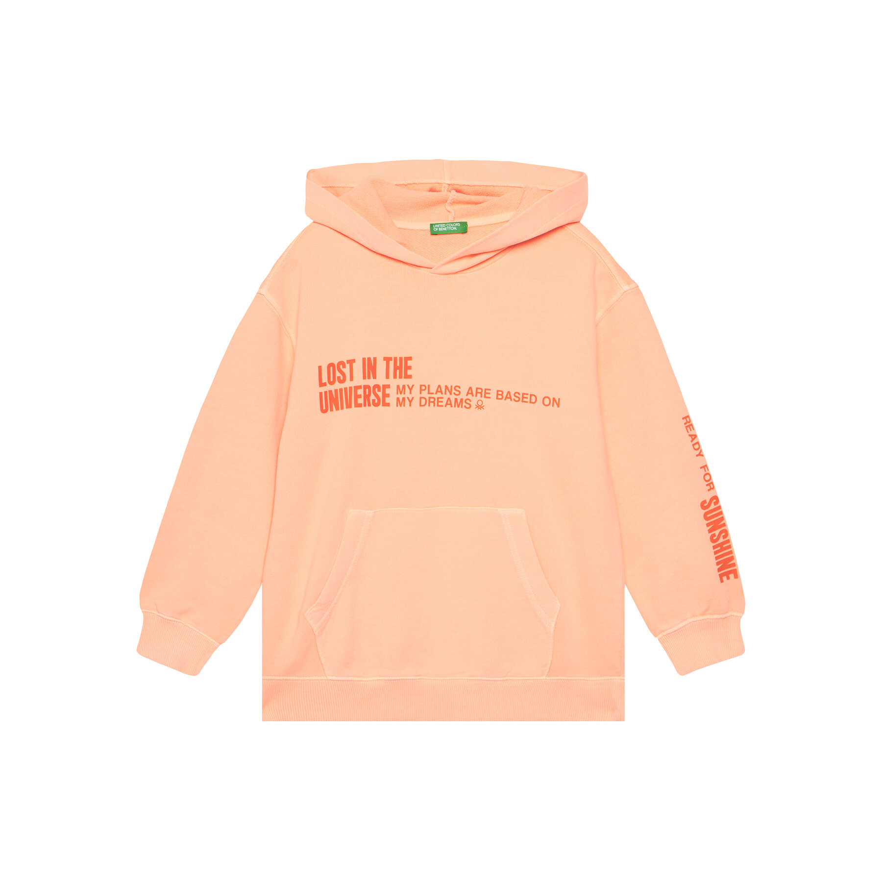 United Colors Of Benetton Bluza 3WITC204G Pomarańczowy Relaxed Fit