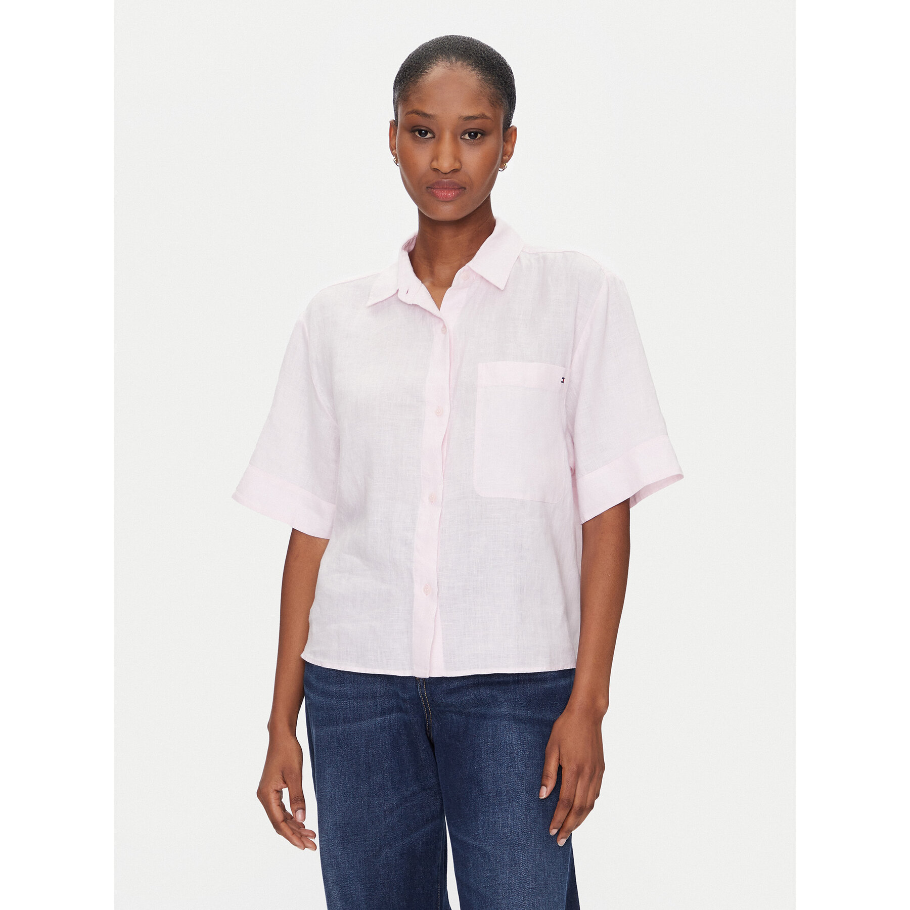 Tommy Hilfiger Koszula WW0WW44720 Różowy Relaxed Fit