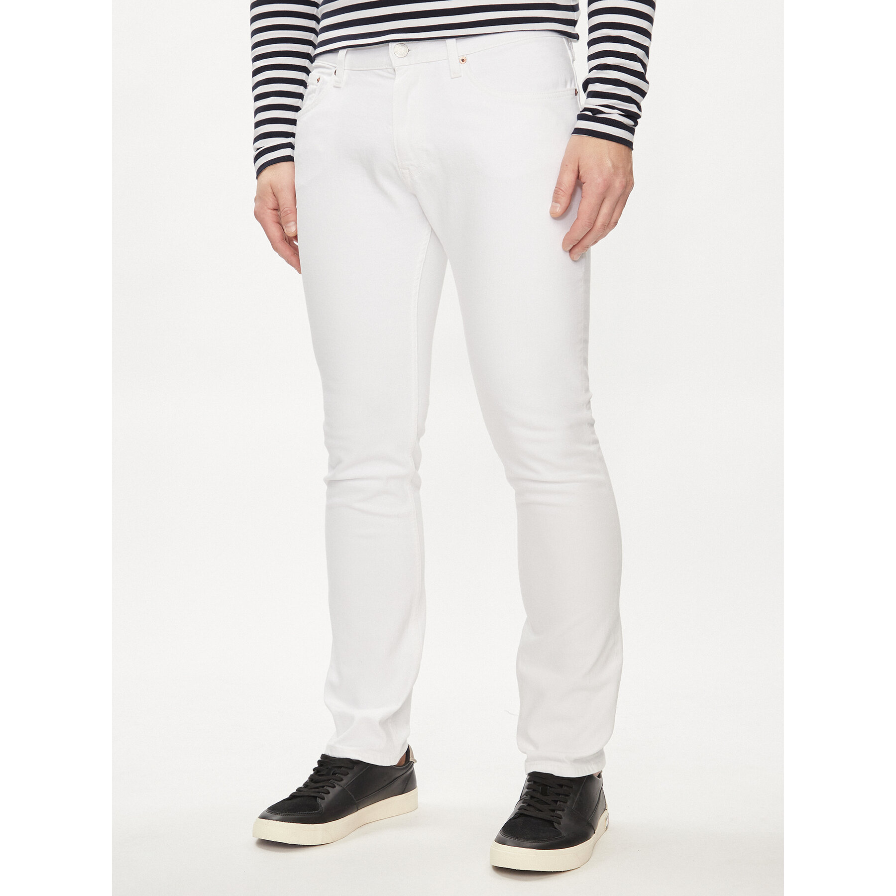 Tommy Jeans Jeansy Scanton DM0DM18746 Biały Slim Fit