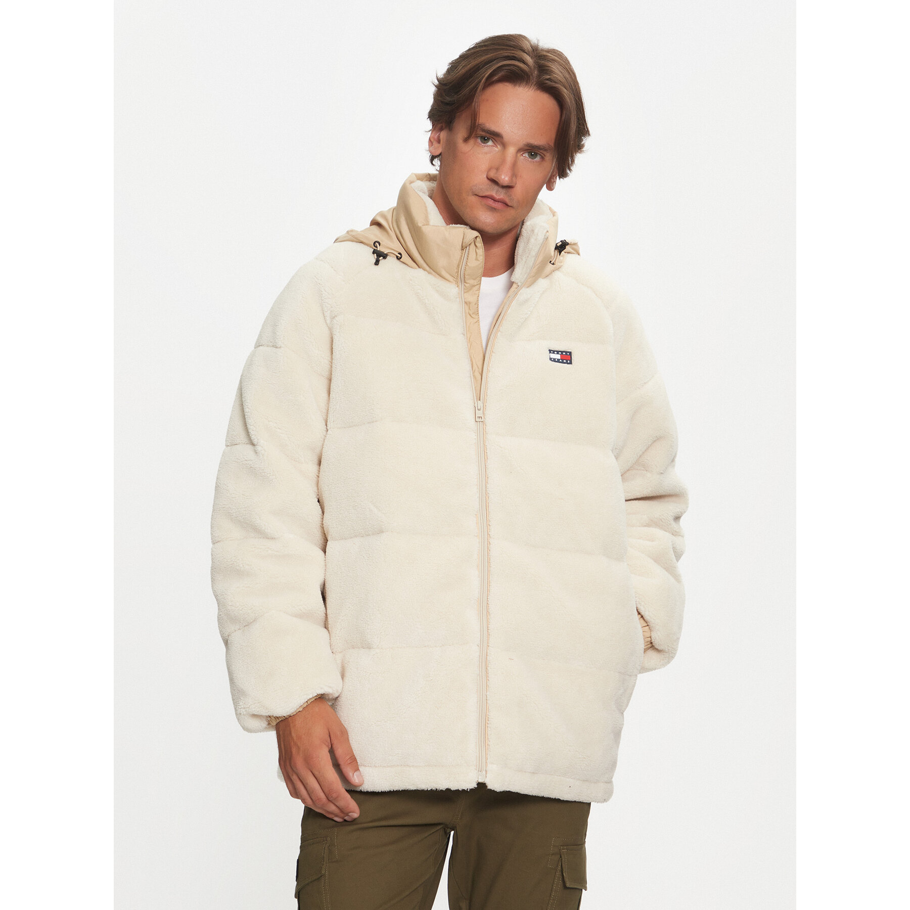 Tommy Jeans Kurtka zimowa DM0DM19638 Beżowy Regular Fit