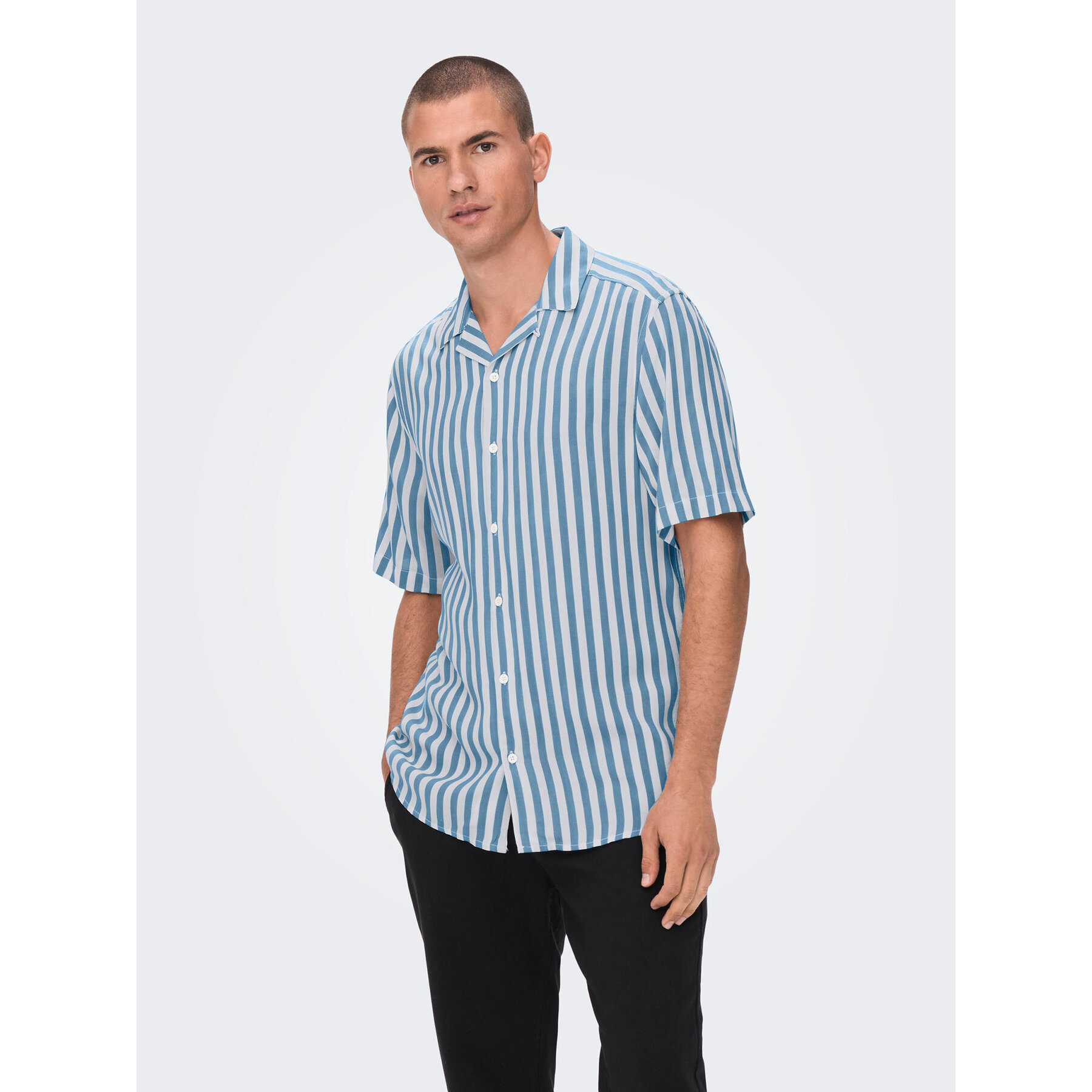 Only & Sons Koszula 22013267 Niebieski Regular Fit
