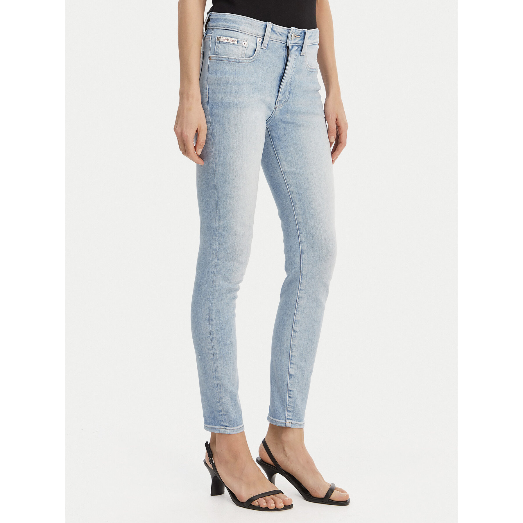Calvin Klein Jeans Jeansy LV047F705G Błękitny Skinny Fit