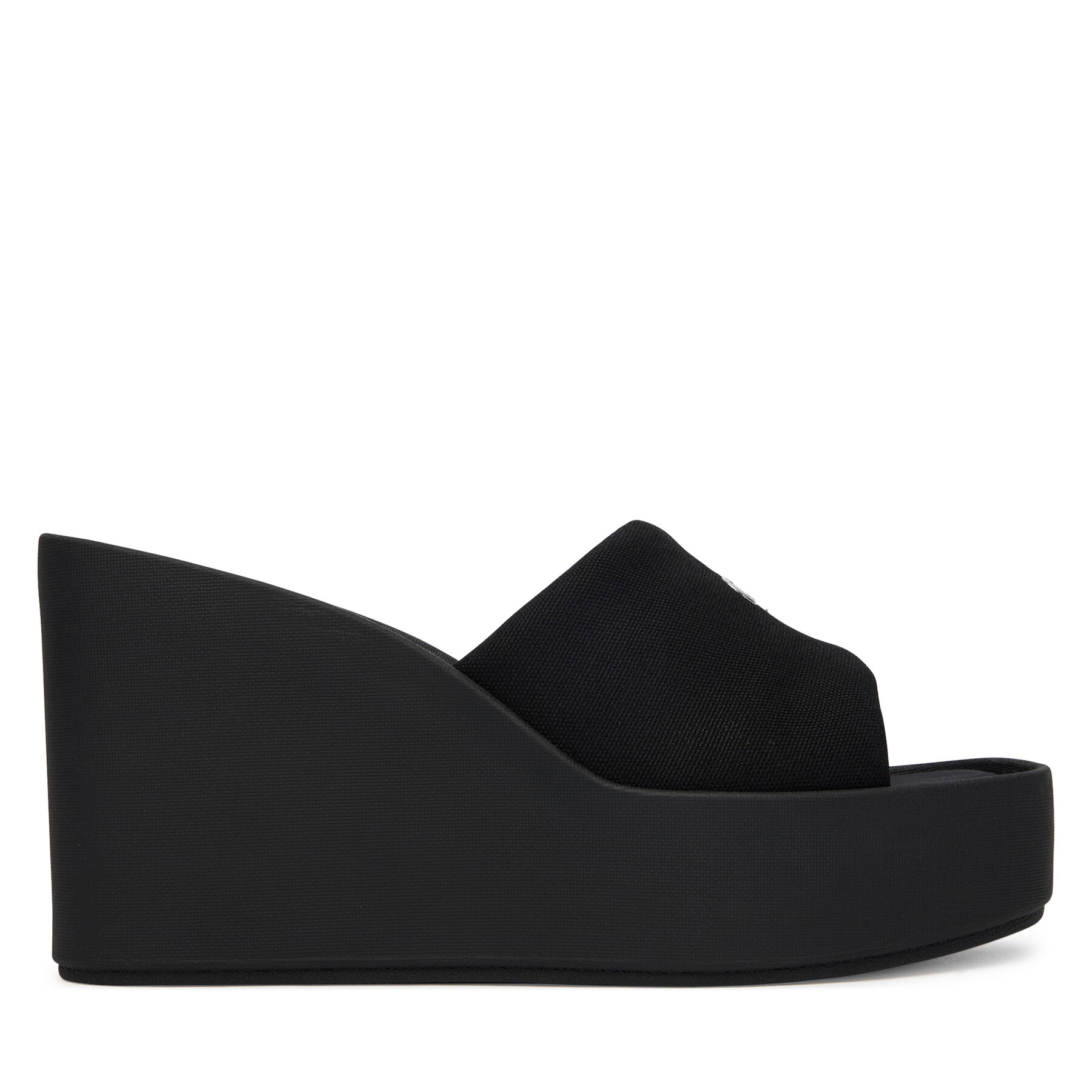 Calvin Klein Klapki Wedge 70 Sndl Canv Mg HW0HW03134 Czarny