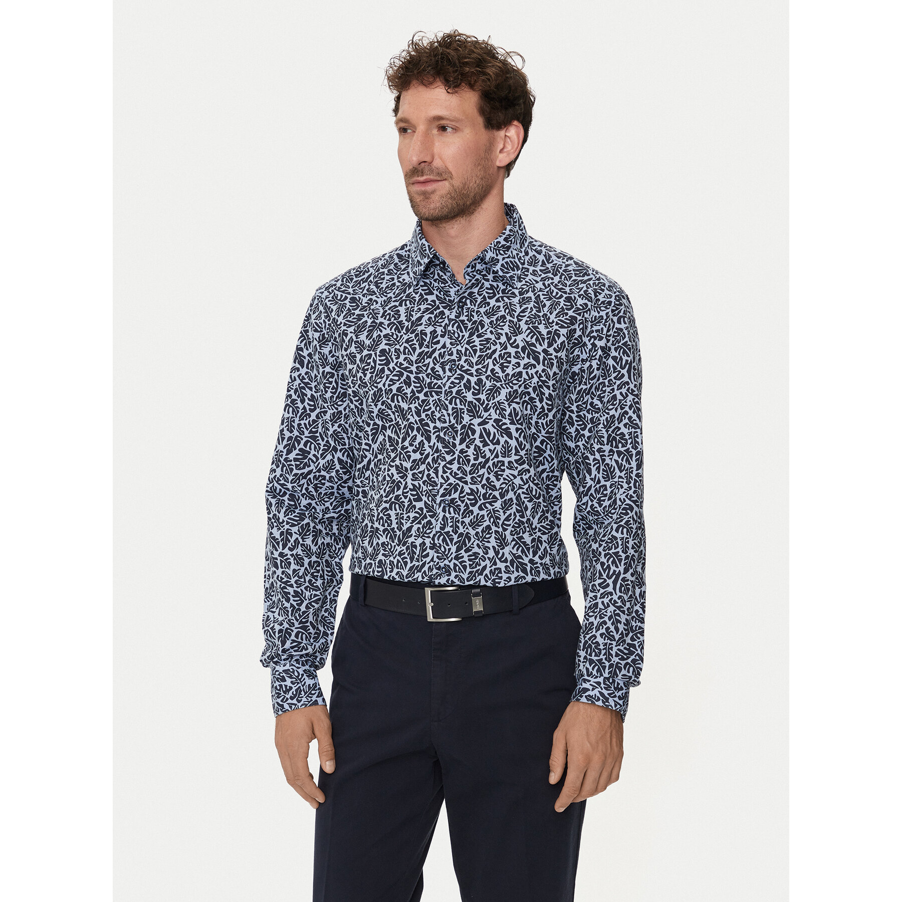 Boss Koszula C-Hal-Kent-C1-223 50513648 Granatowy Casual Fit