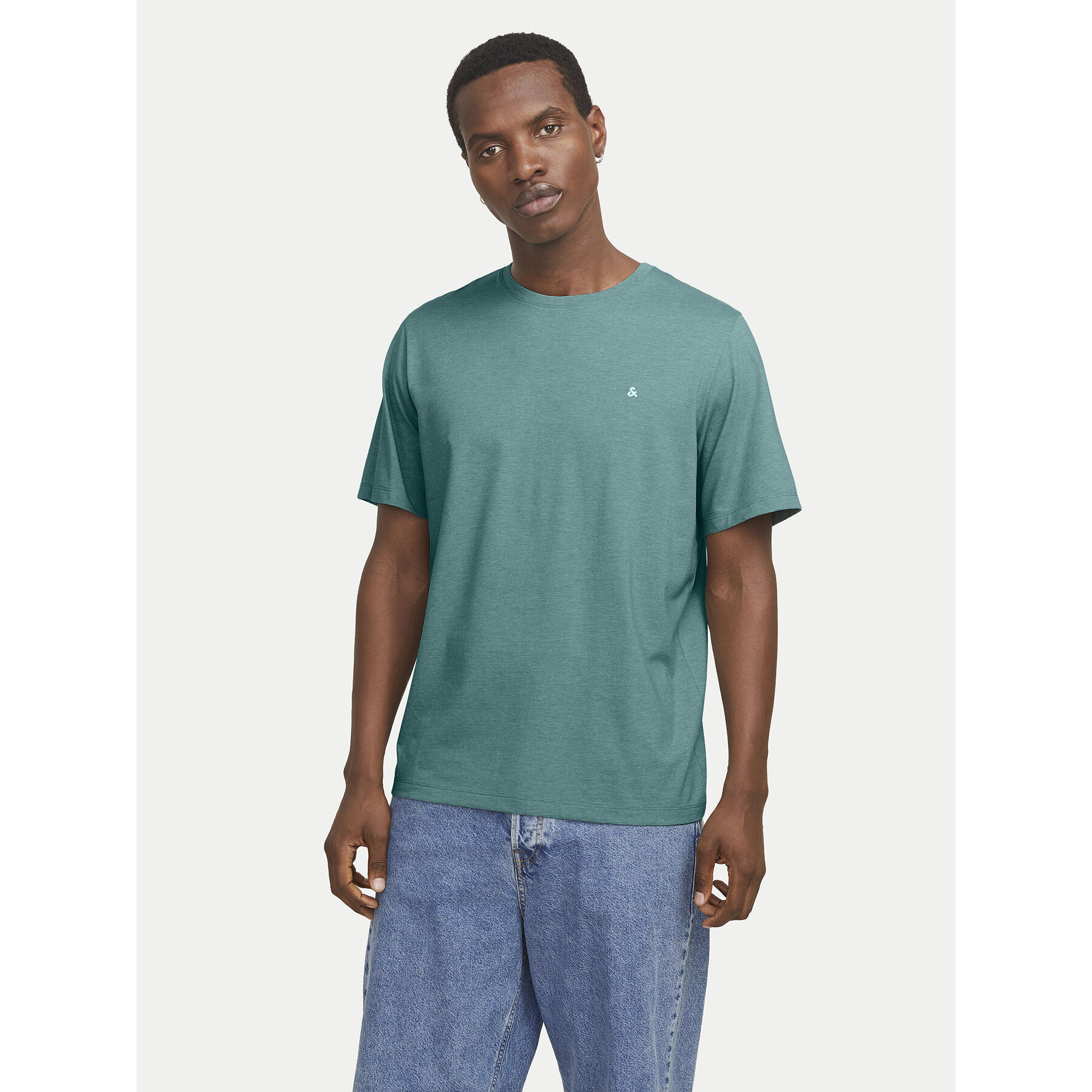 Jack & Jones T-Shirt Paulos 12245087 Turkusowy Regular Fit