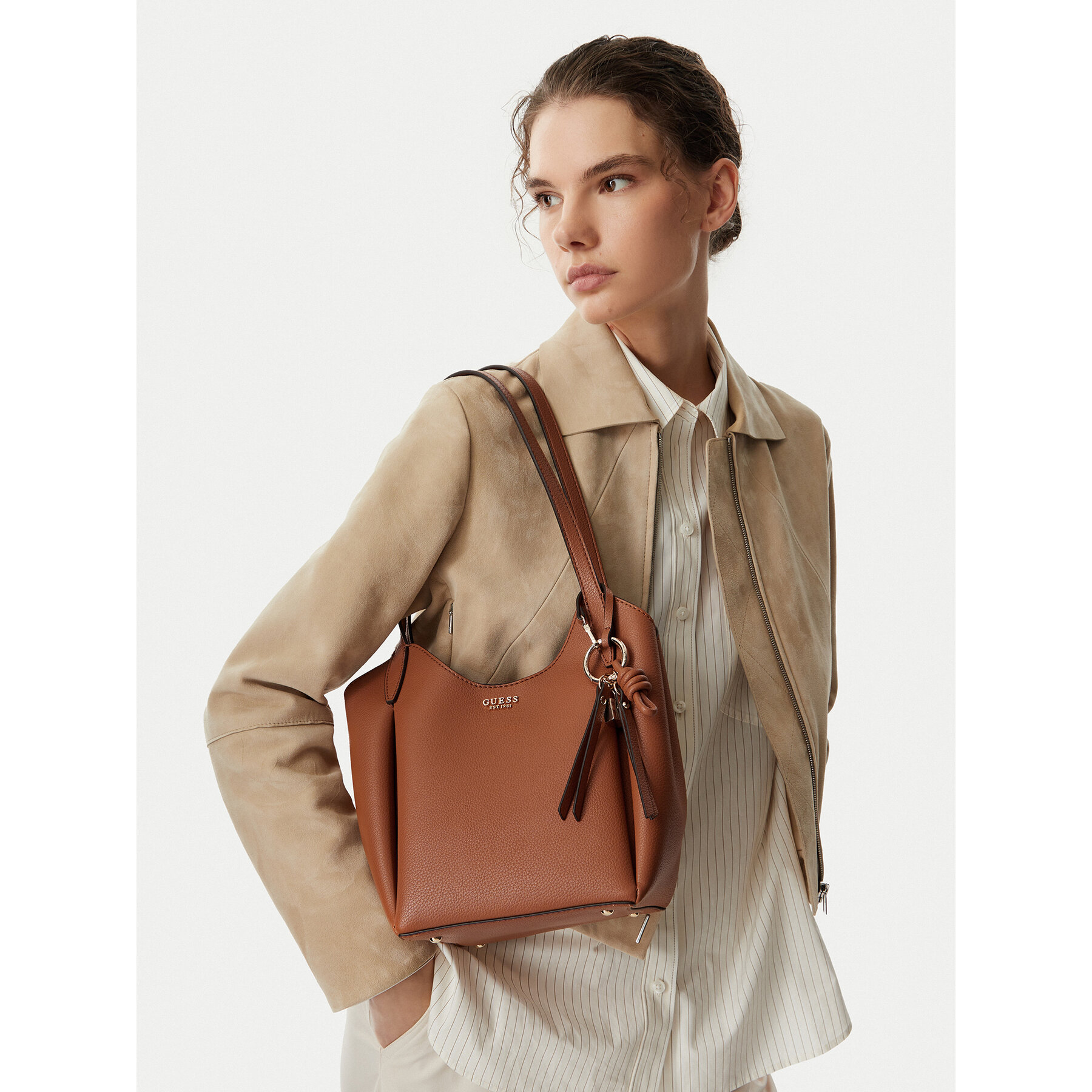 Guess Torebka HWBG97 35030 Brązowy jasny