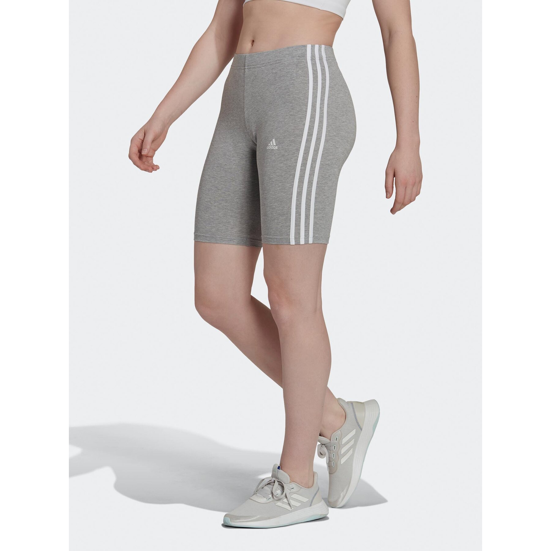 adidas Szorty sportowe Essentials 3-Stripes Bike Shorts HF5956 Szary