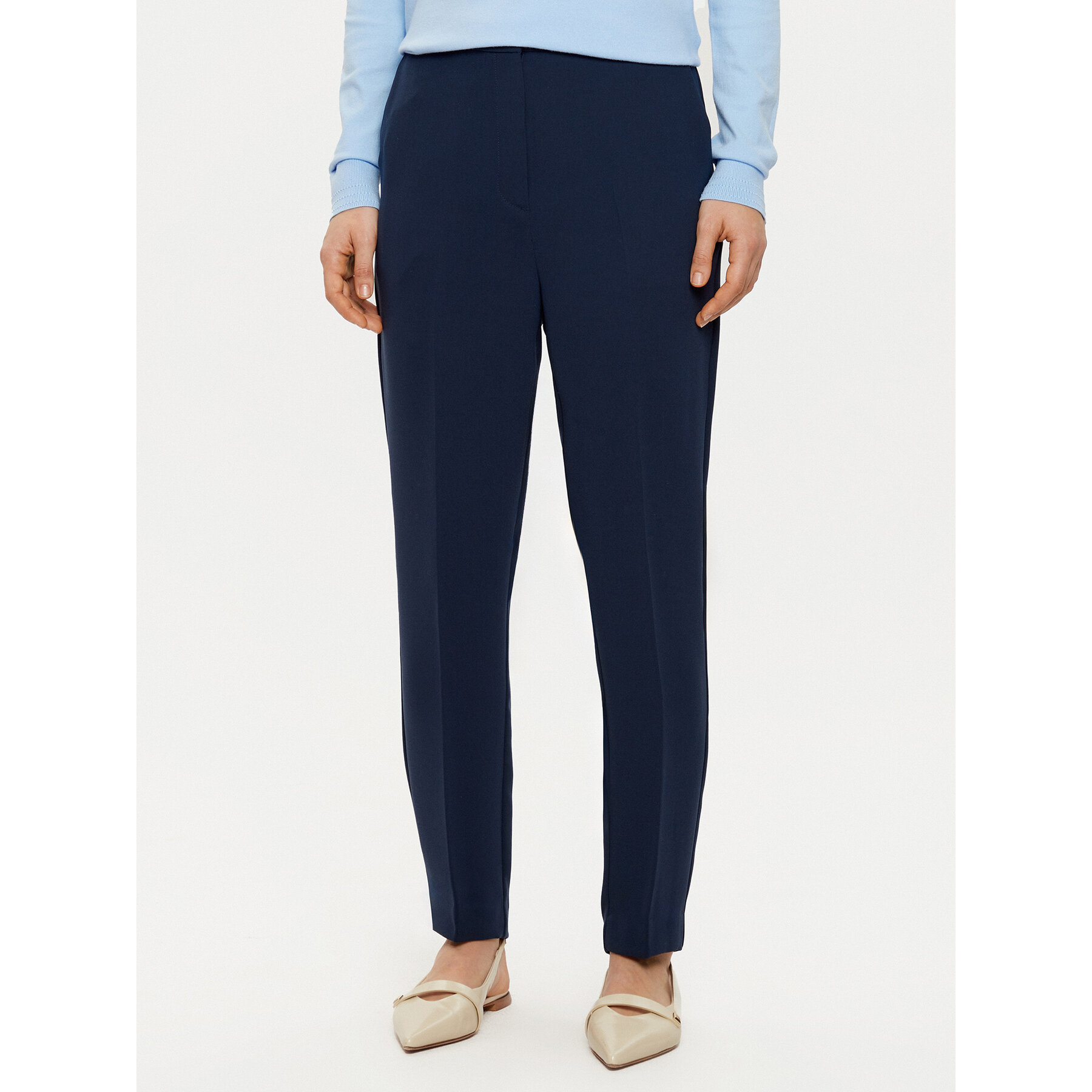 Tommy Hilfiger Chinosy WW0WW45450 Granatowy Slim Fit