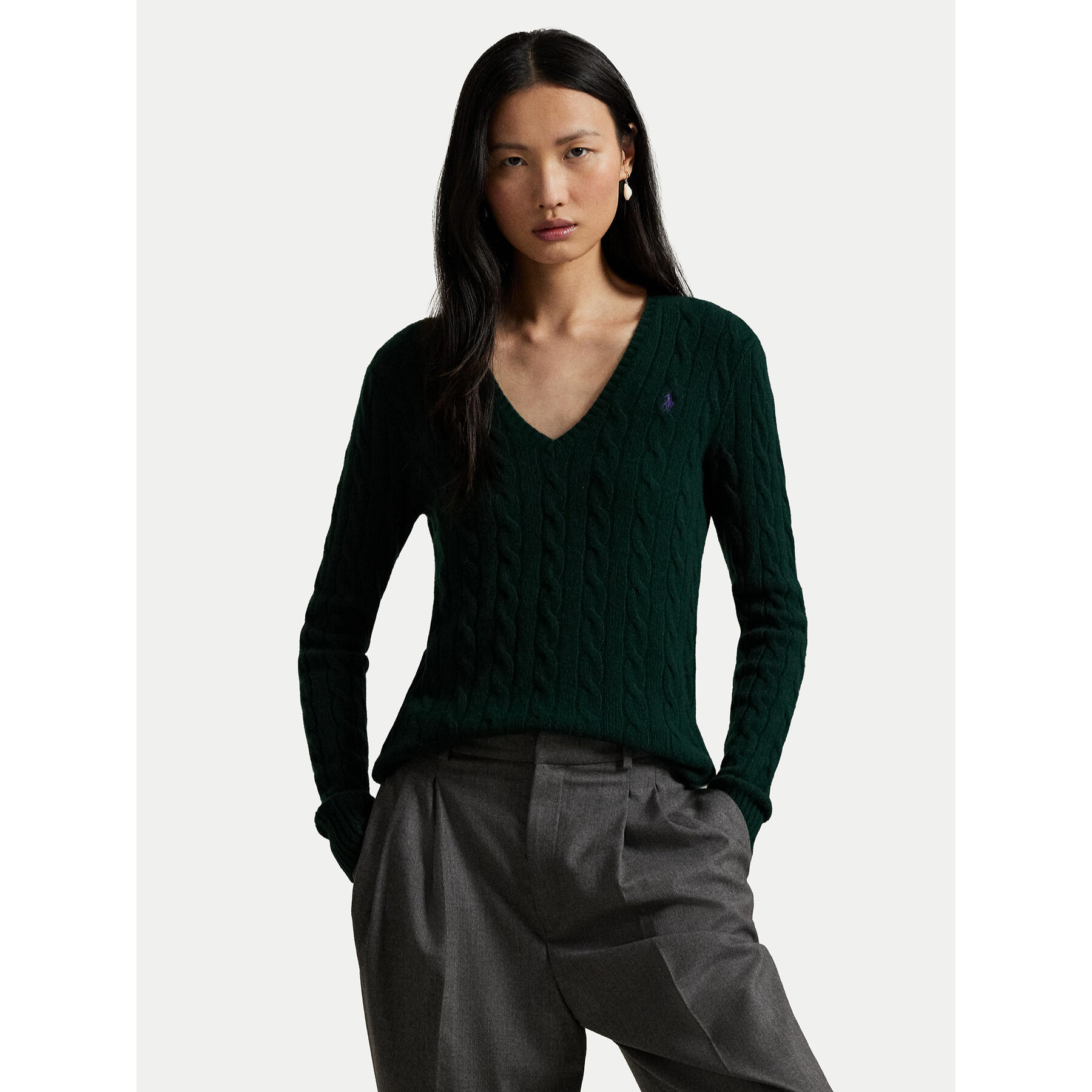 Polo Ralph Lauren Sweter 211971866009 Zielony Slim Fit