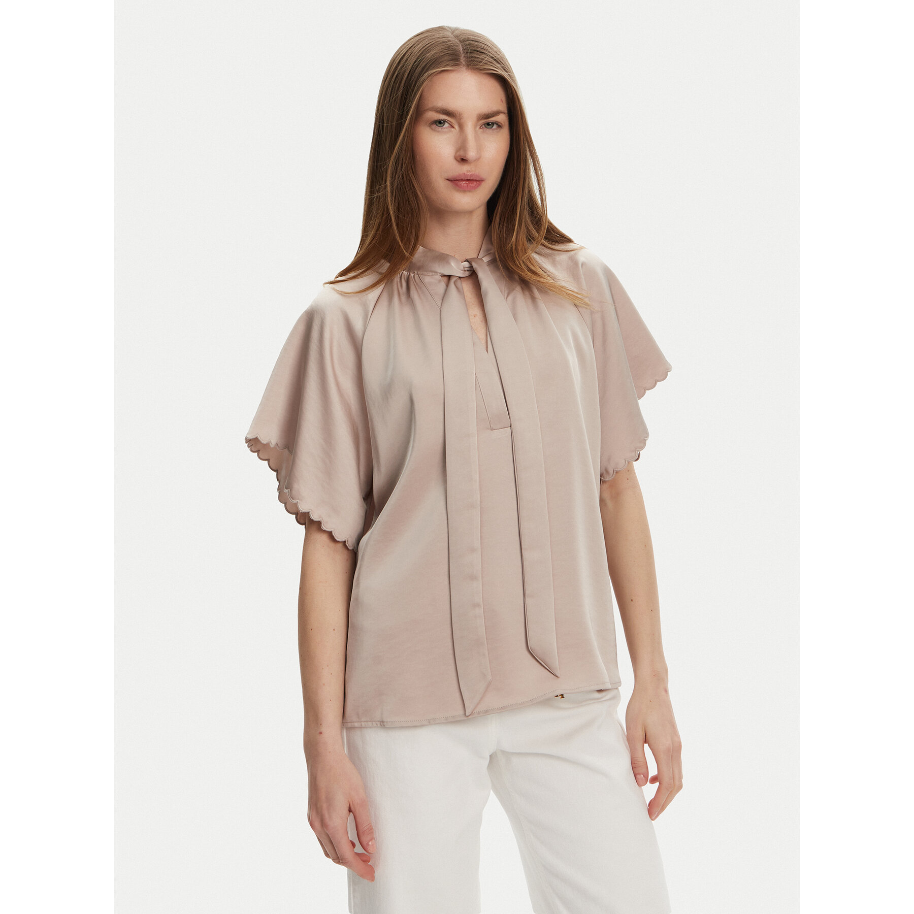 Bruuns Bazaar Bluzka Beckia Wendi BBW4439 Beżowy Regular Fit