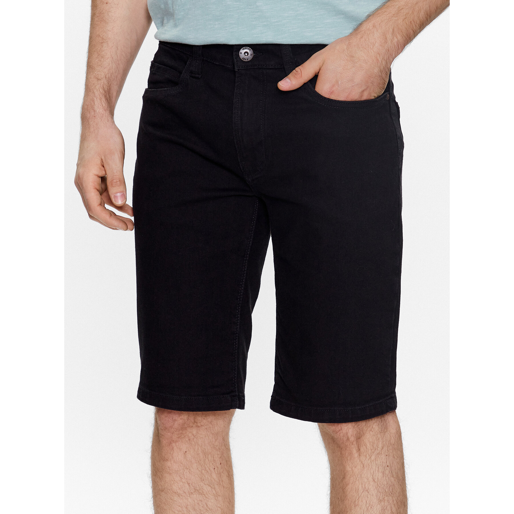 INDICODE Szorty jeansowe Kaden 70-100 Czarny Regular Fit