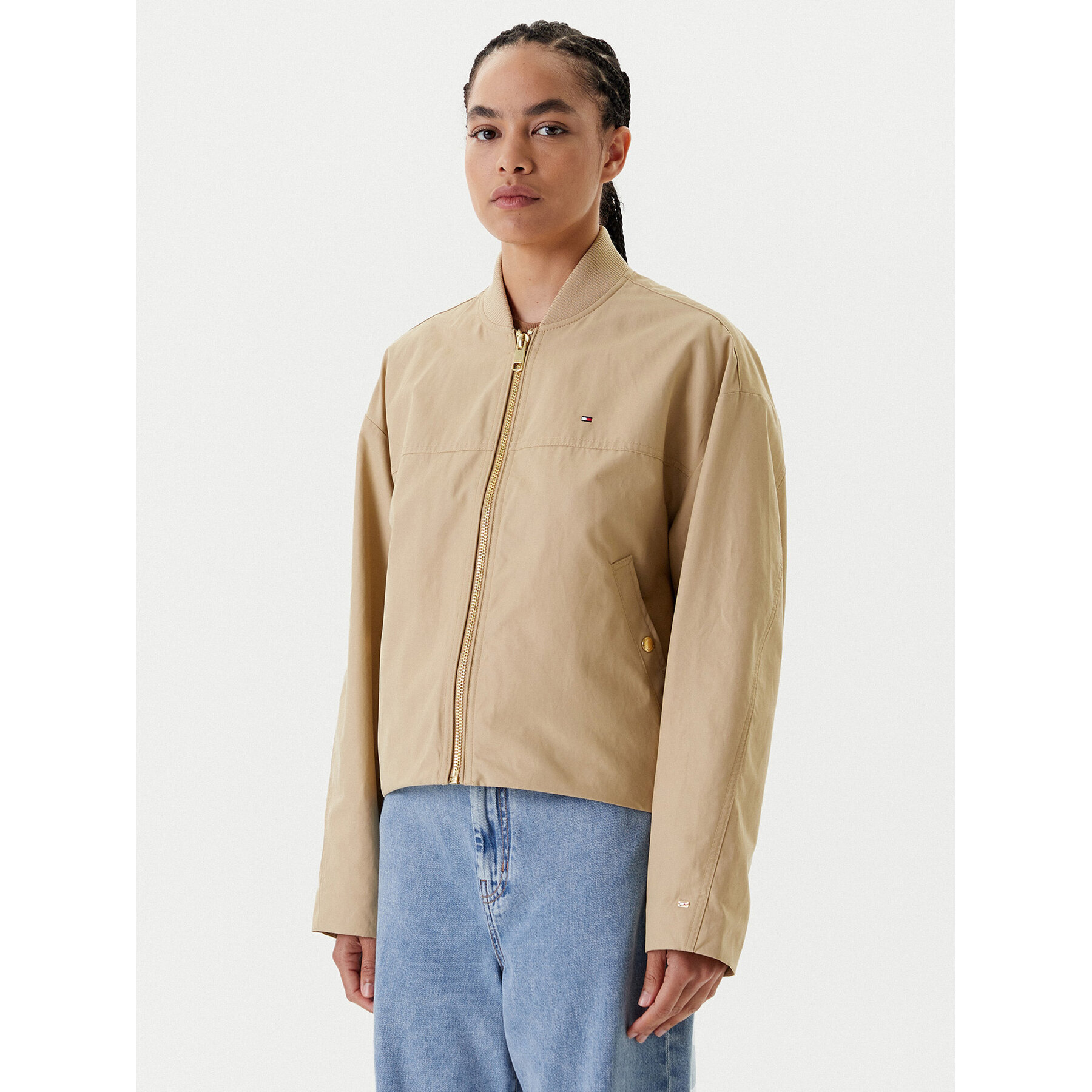 Tommy Hilfiger Kurtka bomber WW0WW45619 Beżowy Relaxed Fit