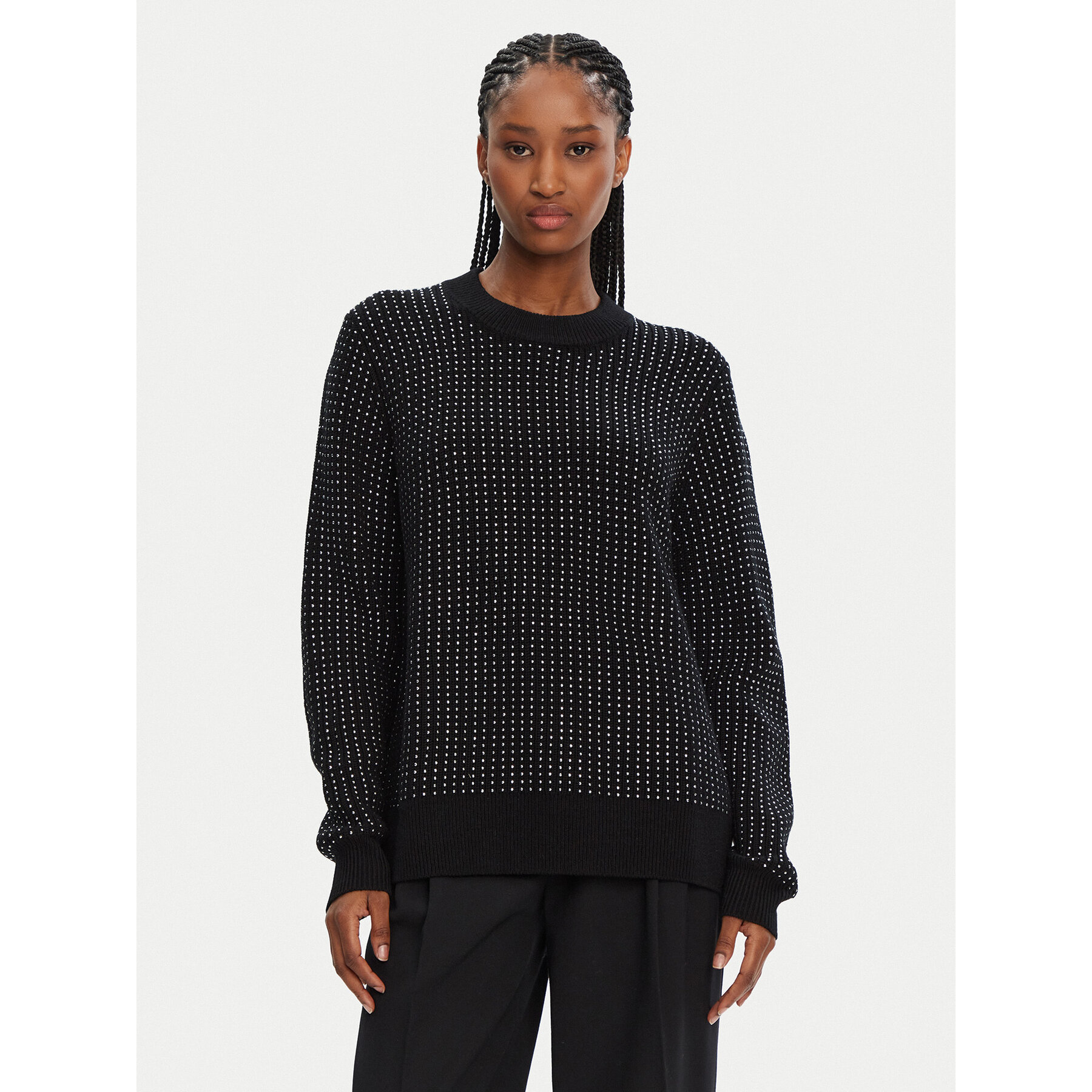 MICHAEL Michael Kors Sweter MF46124F2G Czarny Regular Fit
