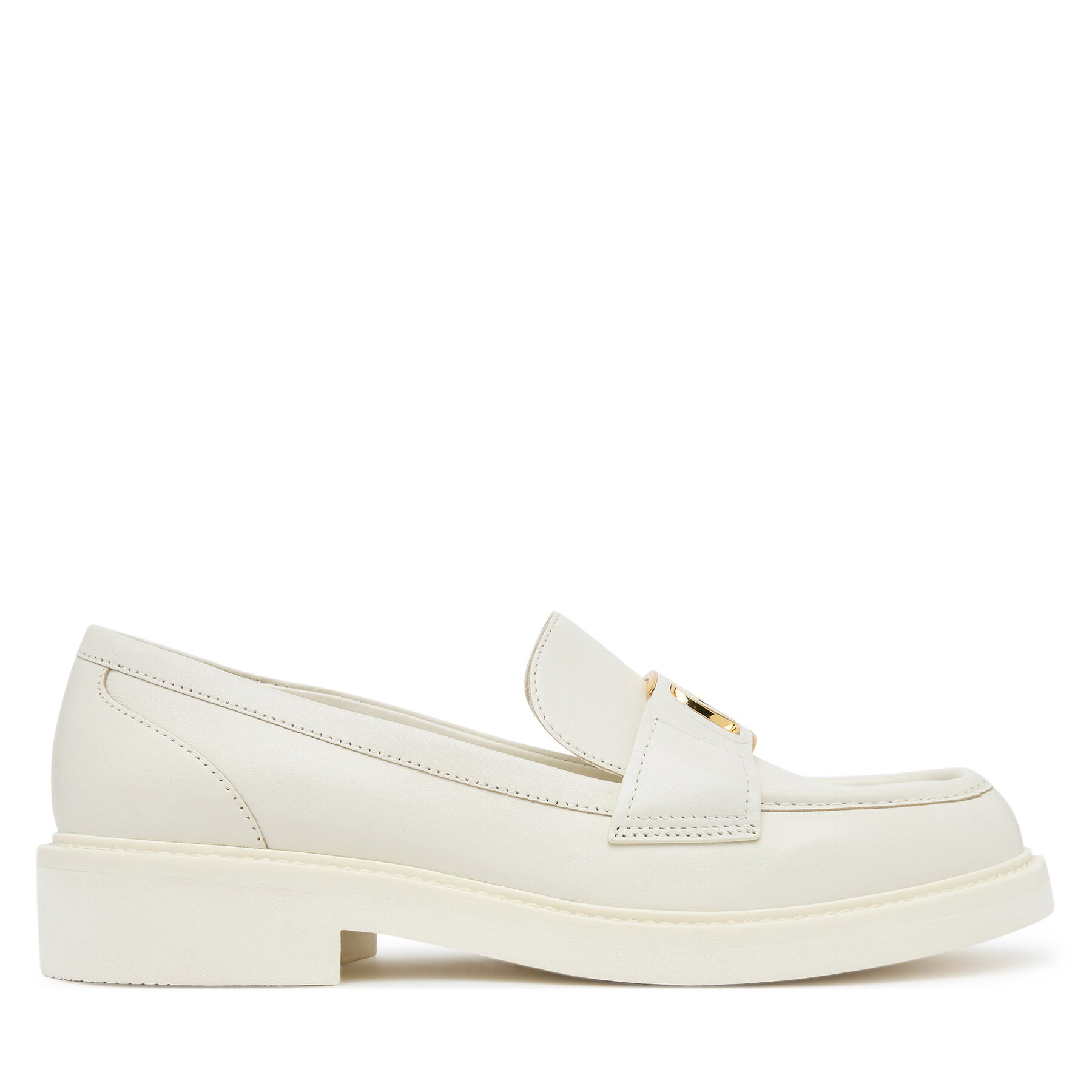 Guess Loafersy FLPSHU LEA14 Écru