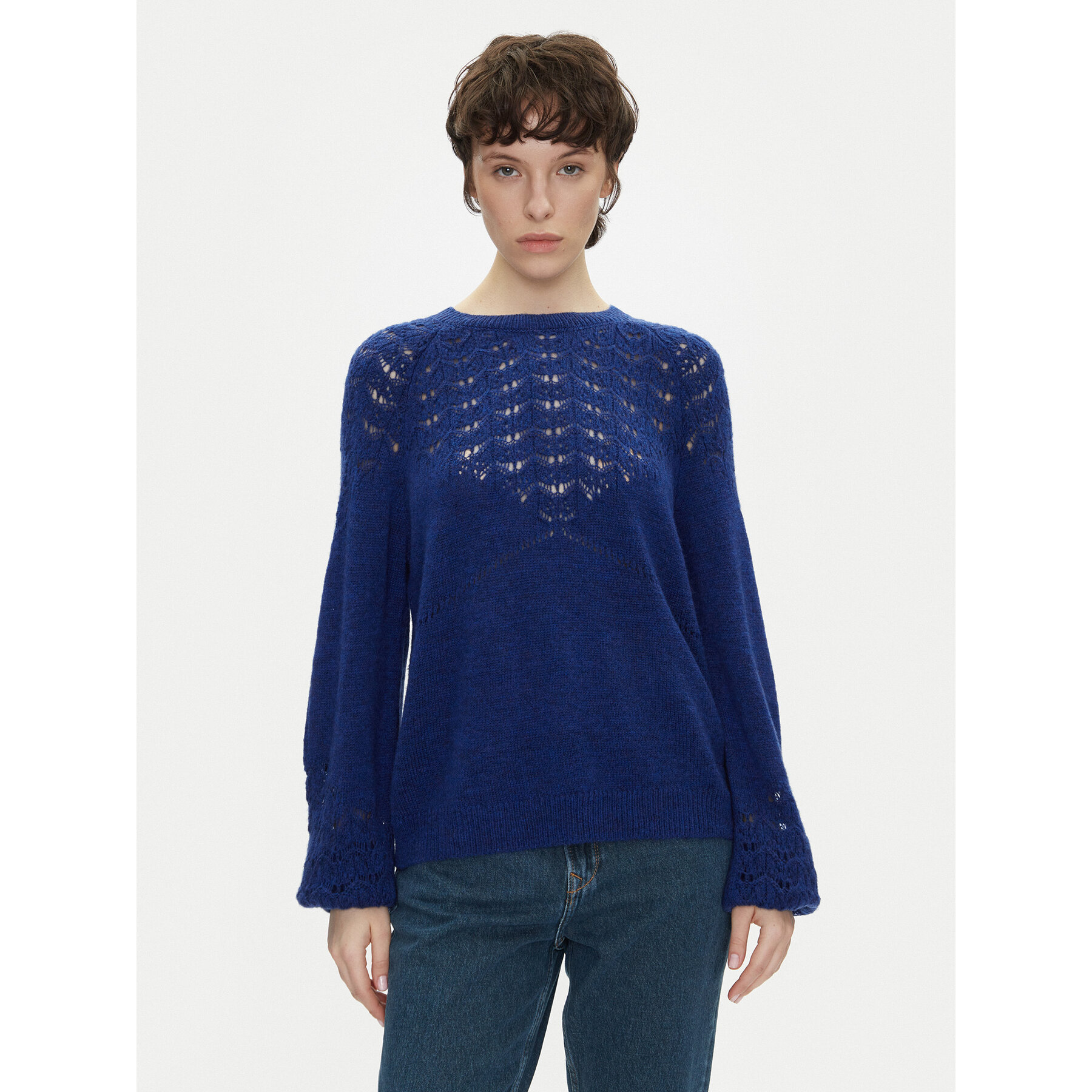 Pepe Jeans Sweter Naina PL702241 Niebieski Regular Fit