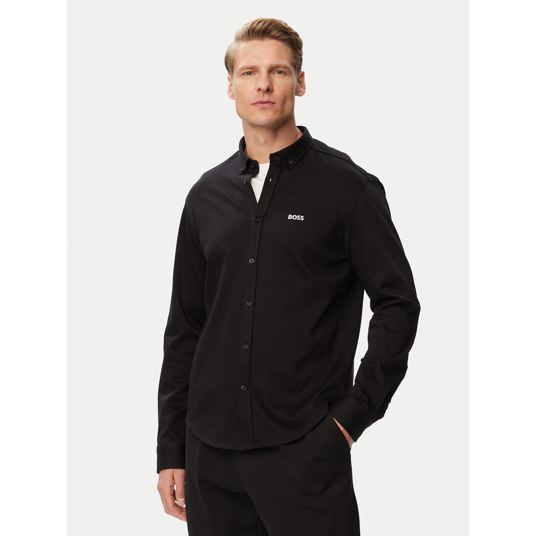 BOSS Koszula ST Motion 50555946 Czarny Regular Fit