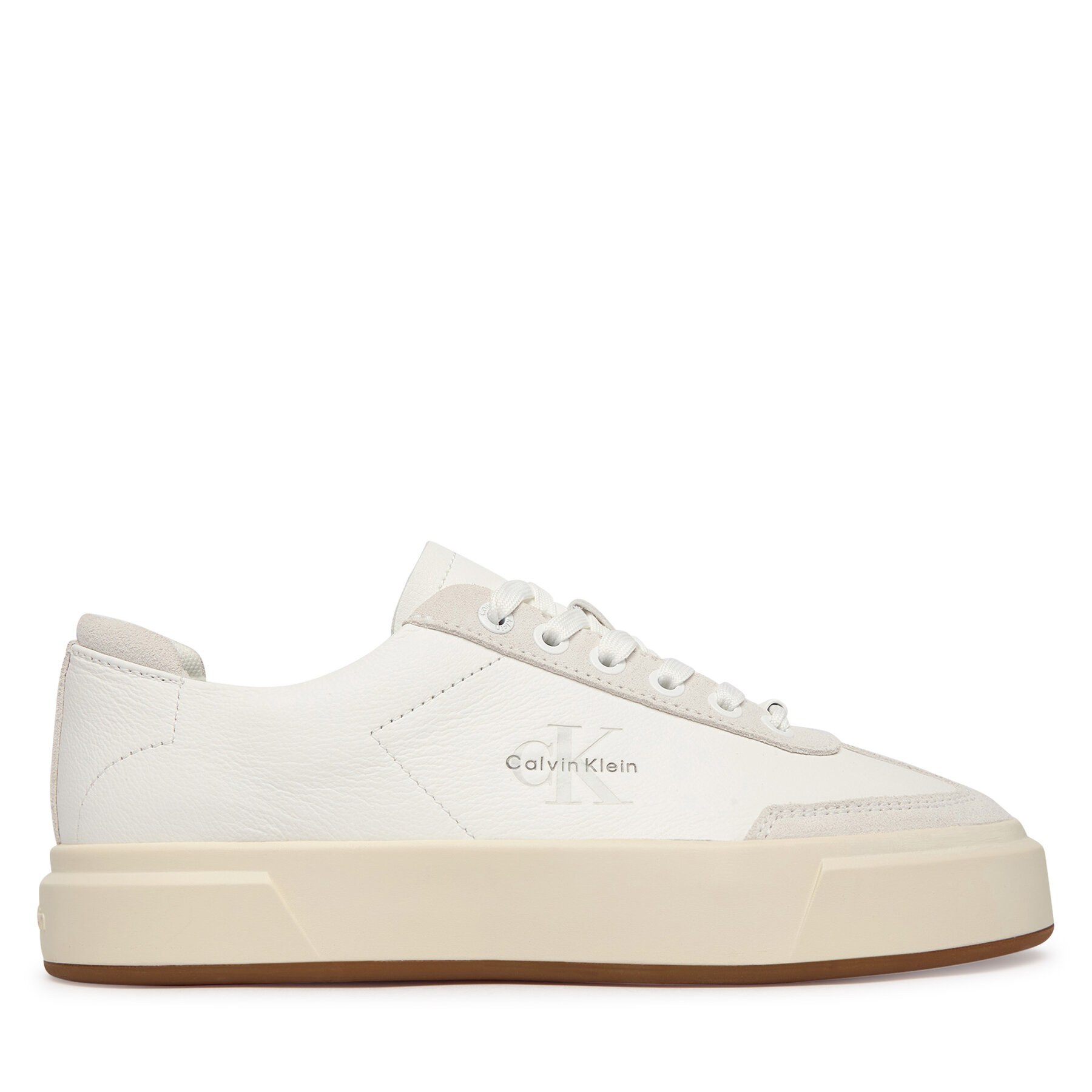 Calvin Klein Sneakersy Basket Cups Lup Wt Lth Su HW0HW02984 Biały