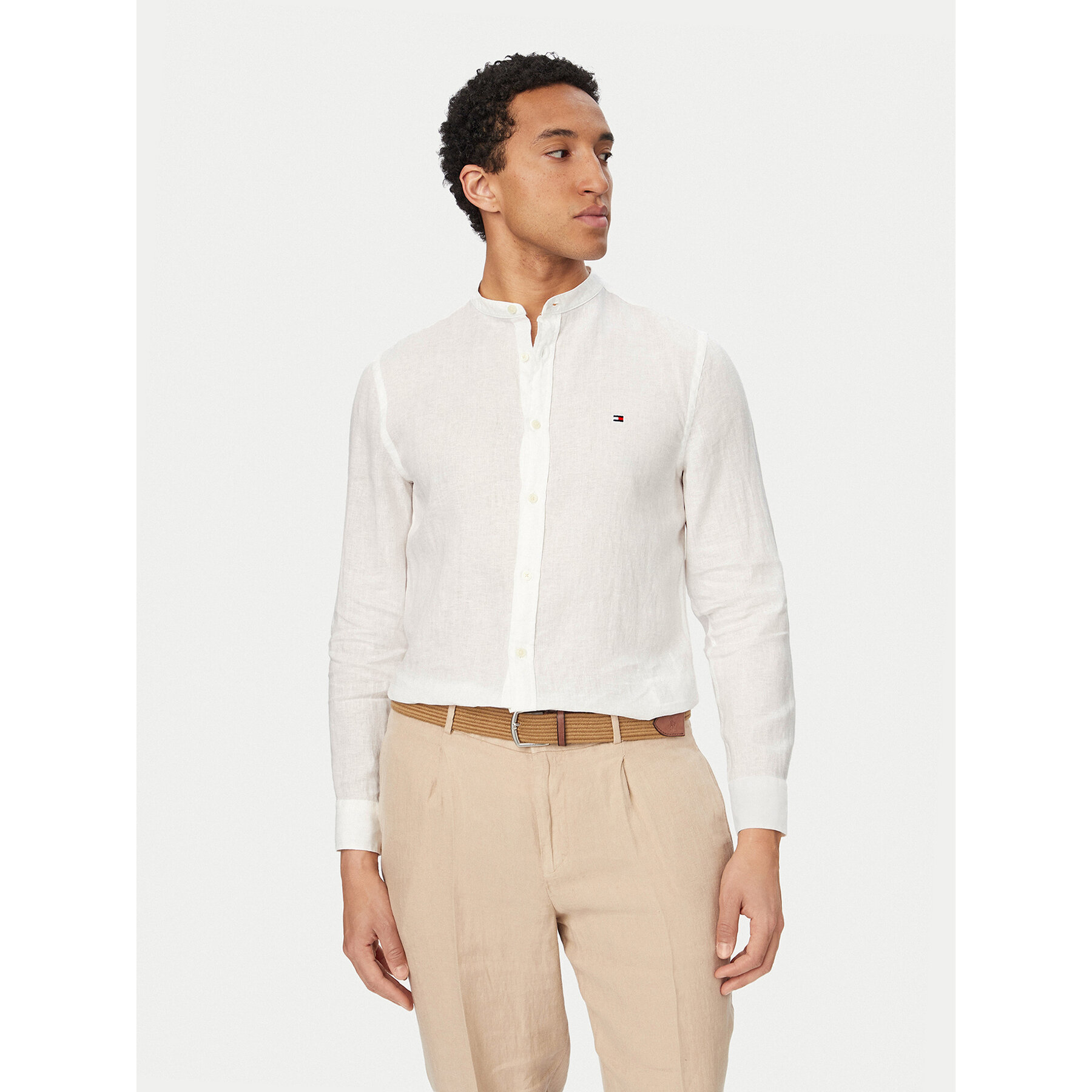 Tommy Hilfiger Koszula MW0MW39271 Biały Slim Fit