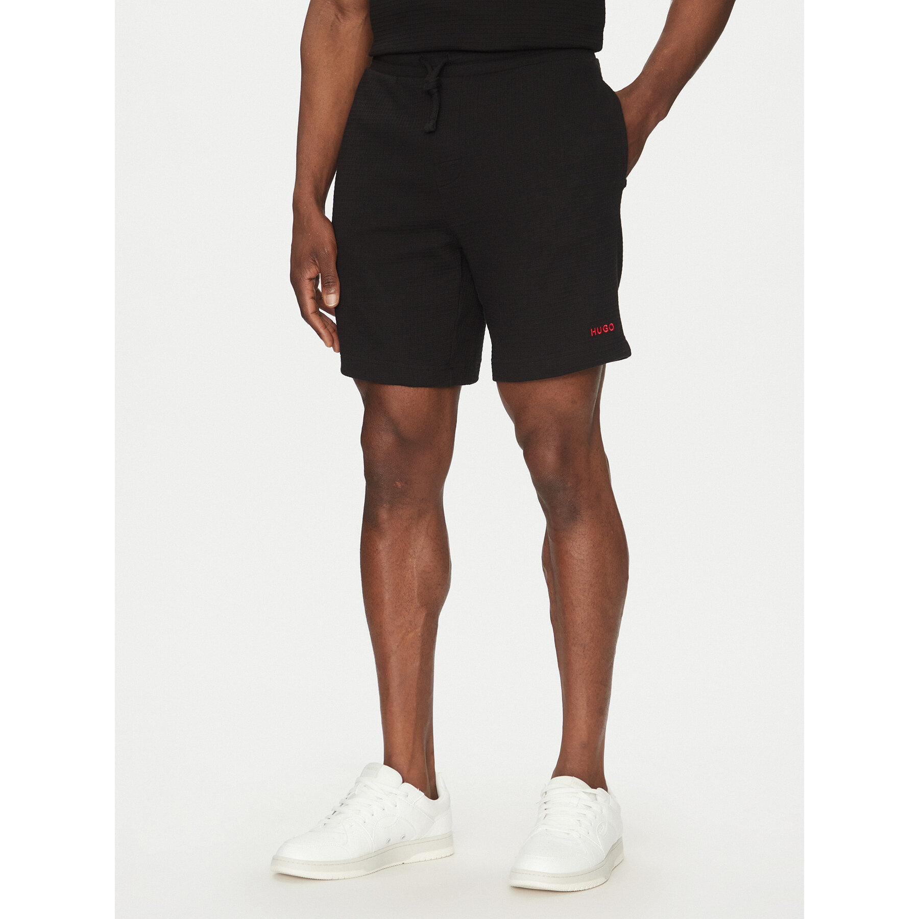 HUGO Szorty sportowe Austin 50532023 Czarny Regular Fit