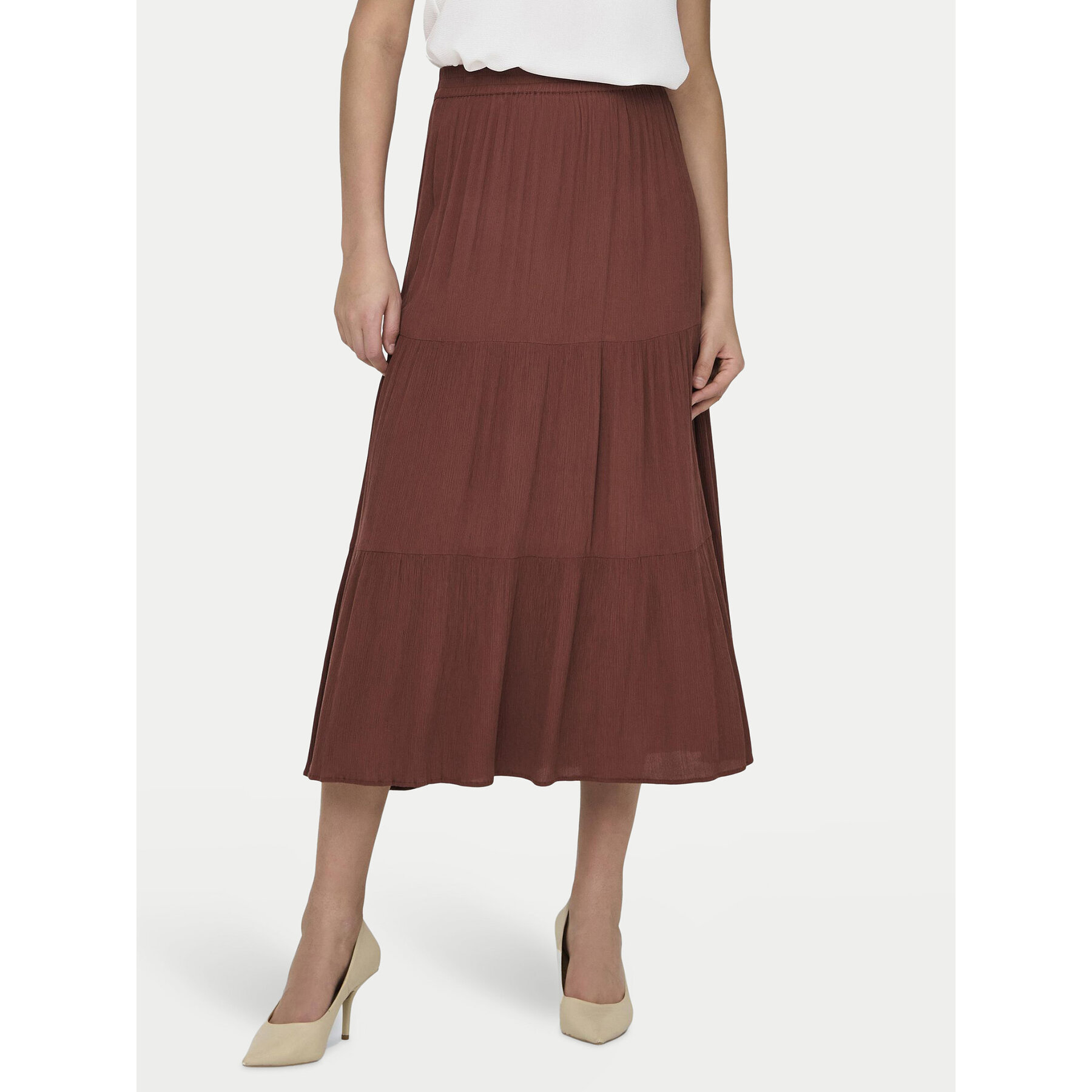 ONLY Spódnica maxi Mikka 15324808 Brązowy Regular Fit