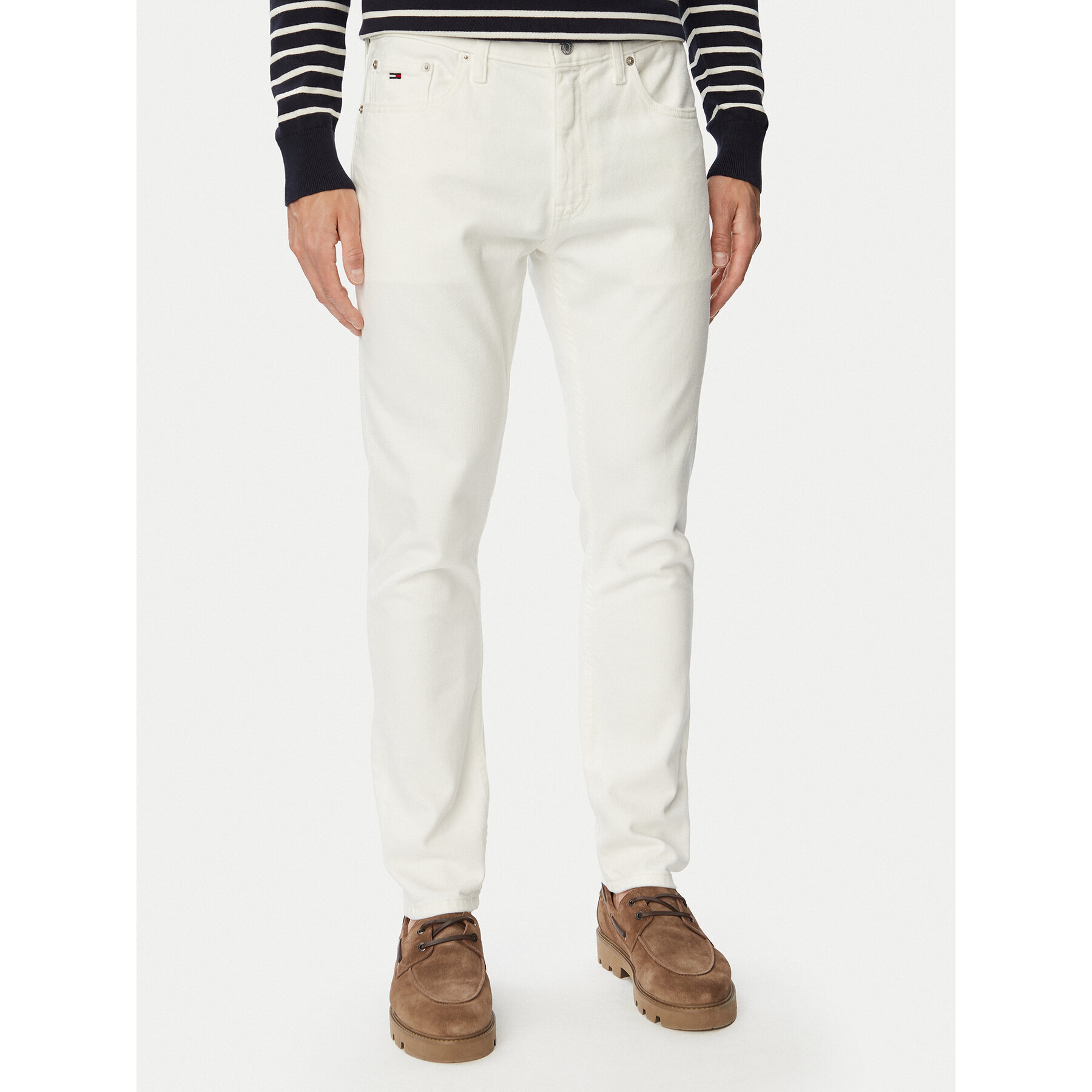 Tommy Jeans Jeansy Austin DM0DM23353 Biały Slim Fit