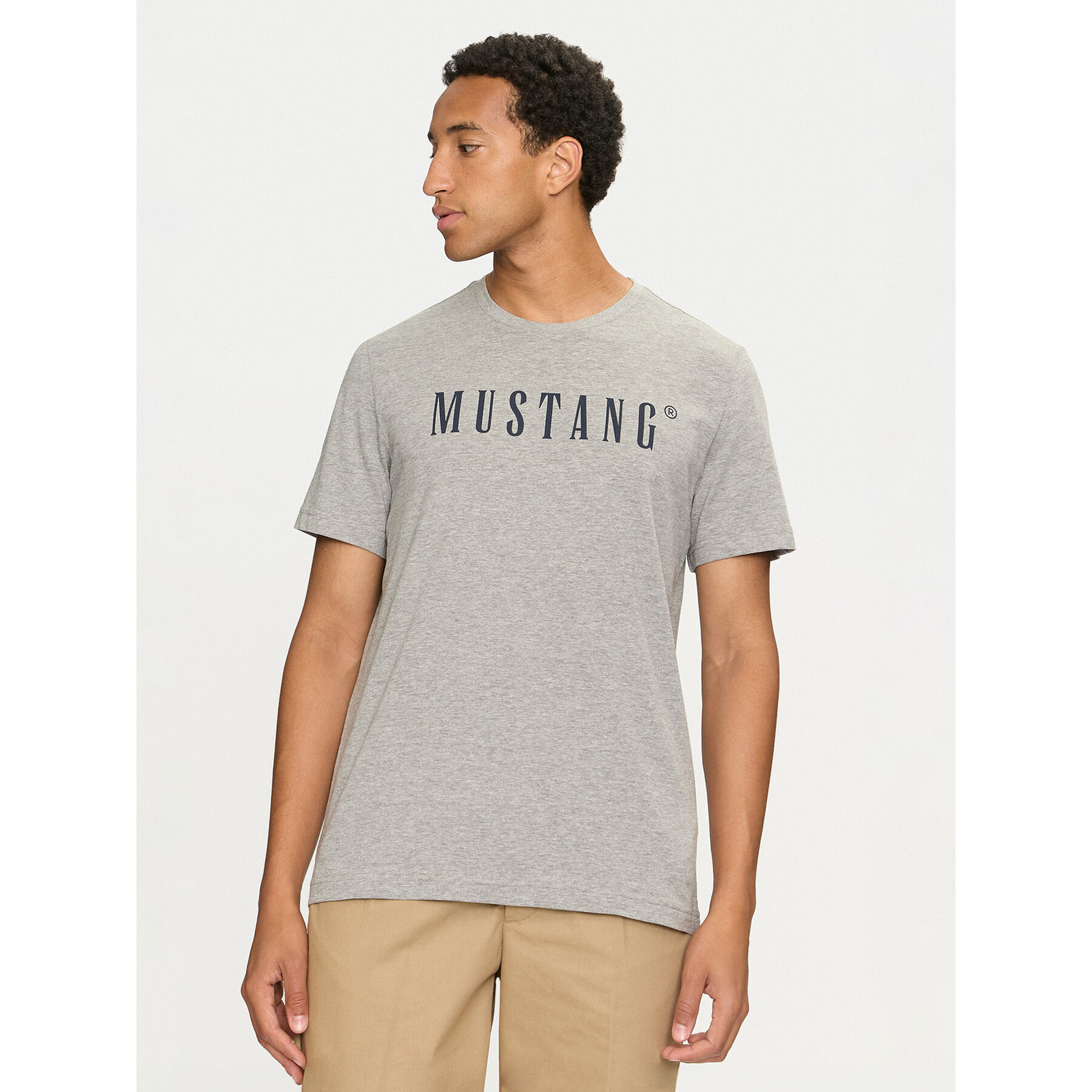 Mustang T-Shirt Austin 1014695 Szary Regular Fit