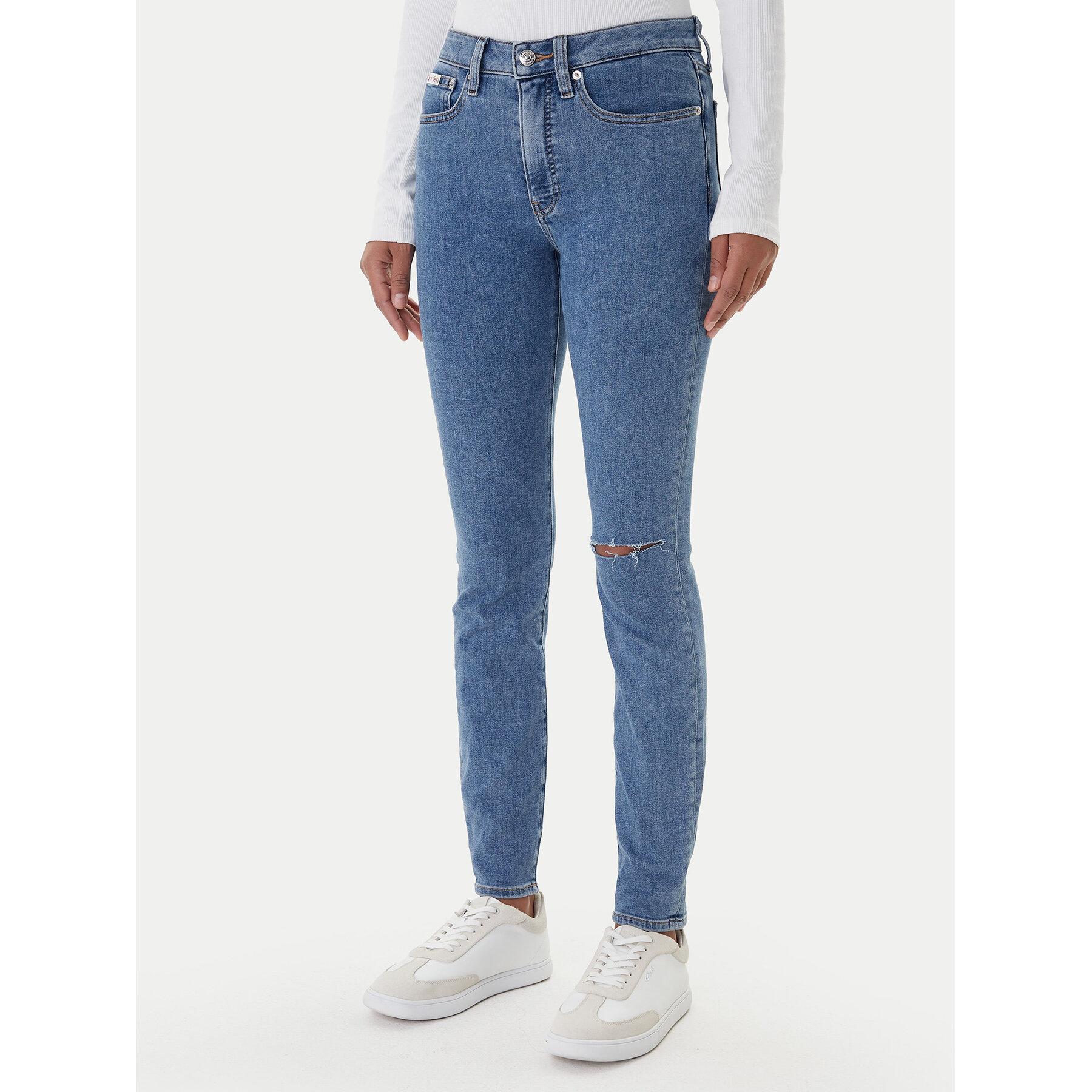 Calvin Klein Jeans Jeansy LV047E616G Niebieski Skinny Fit