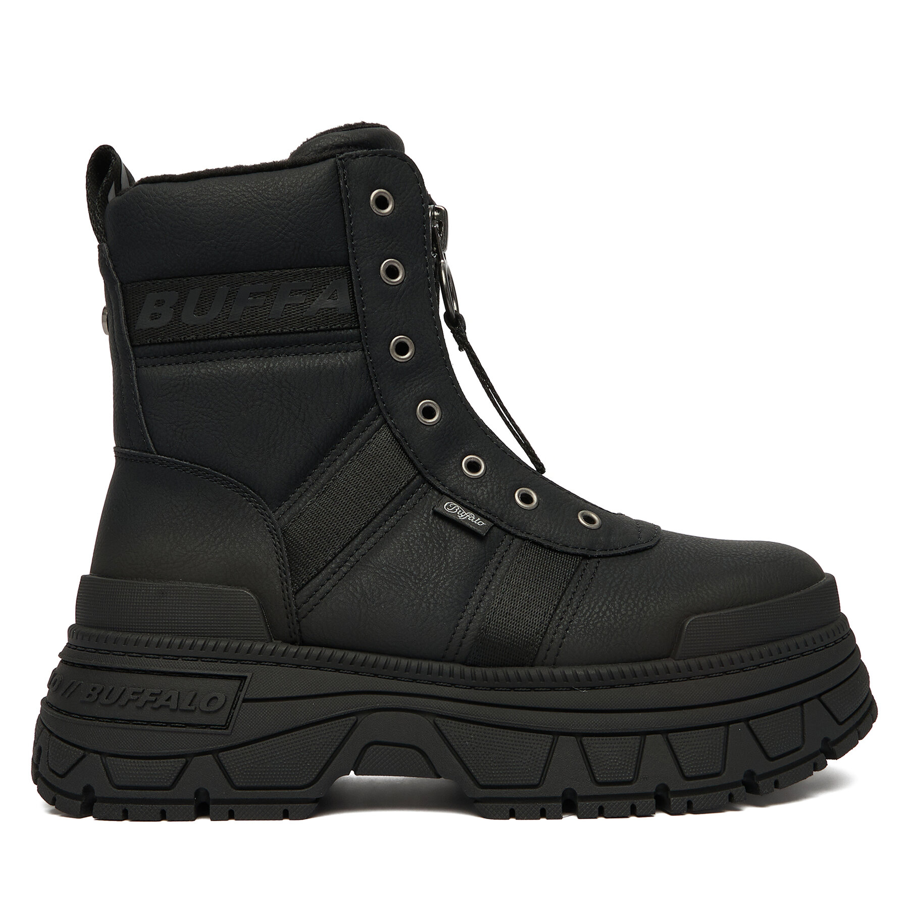 Buffalo Trzewiki Fusion Front Zip 1270130 Czarny