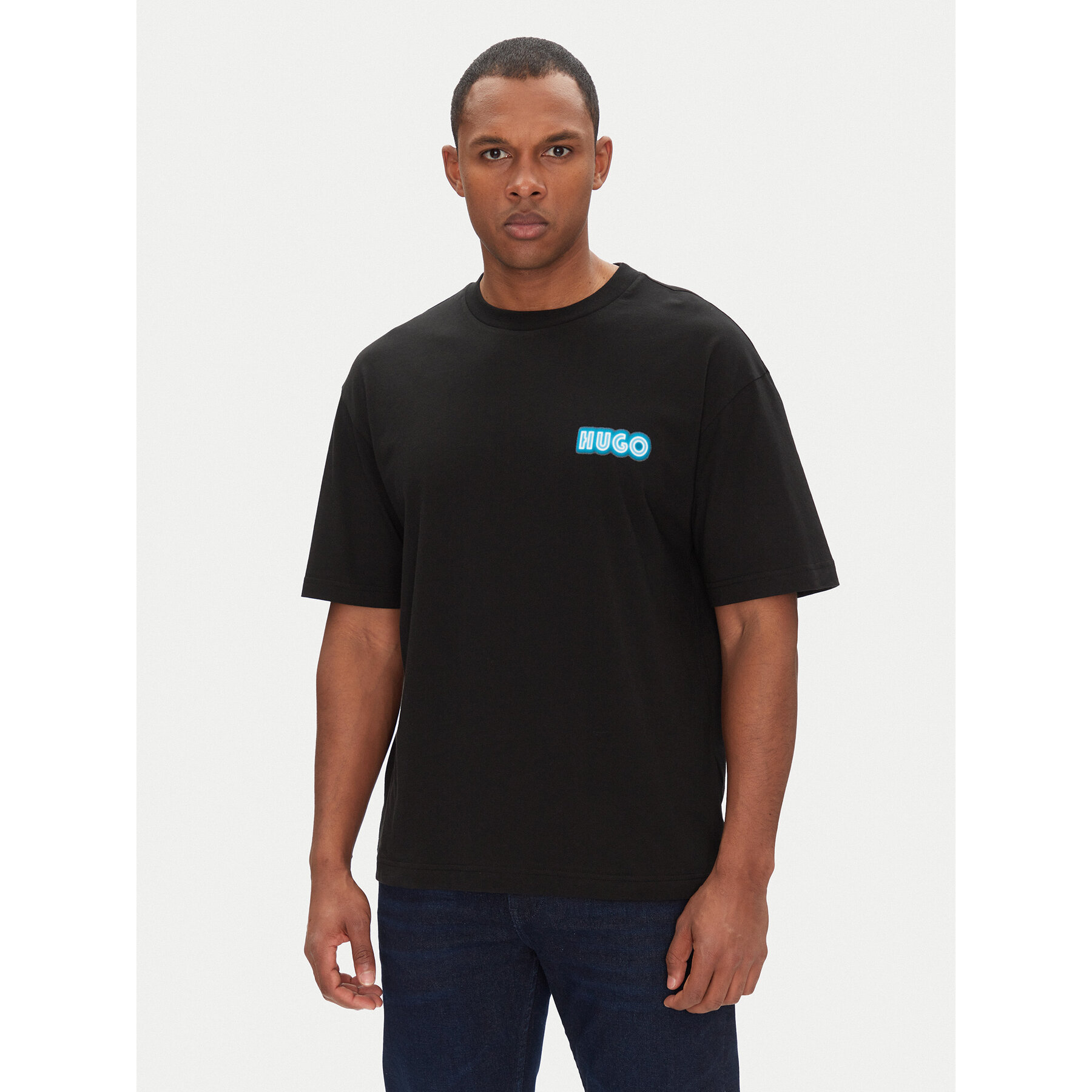 HUGO T-Shirt Duwood 50538512 Czarny Relaxed Fit