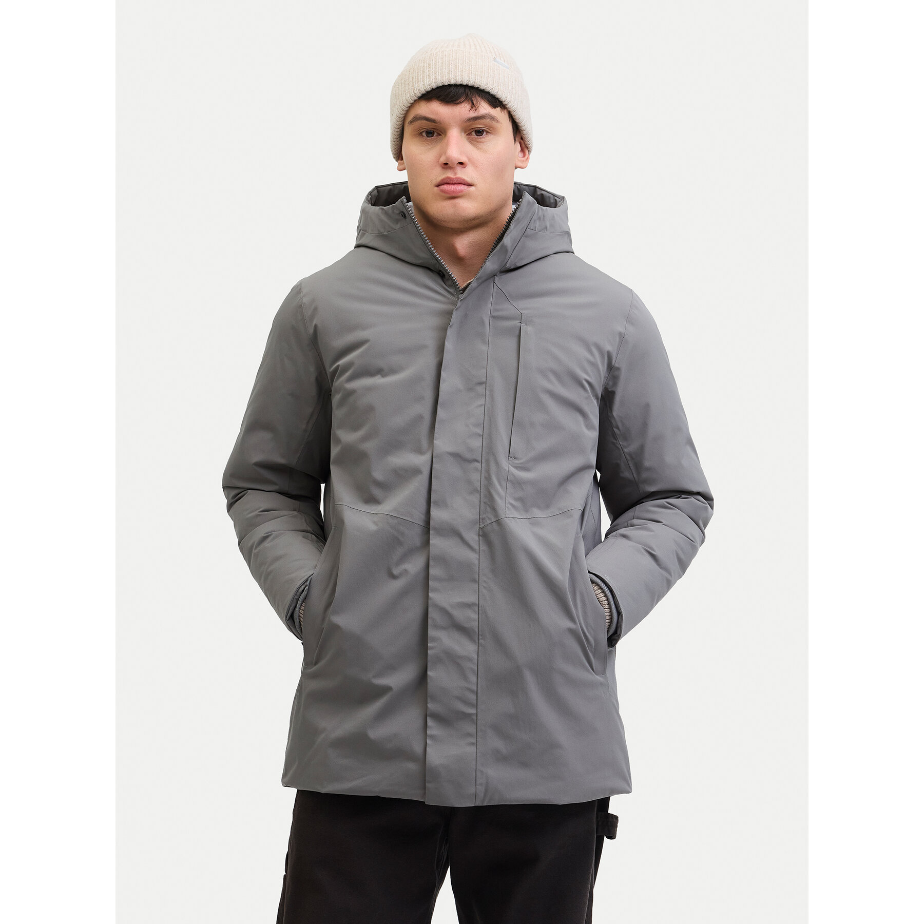 Jack & Jones Kurtka zimowa Keen 12278782 Szary Regular Fit
