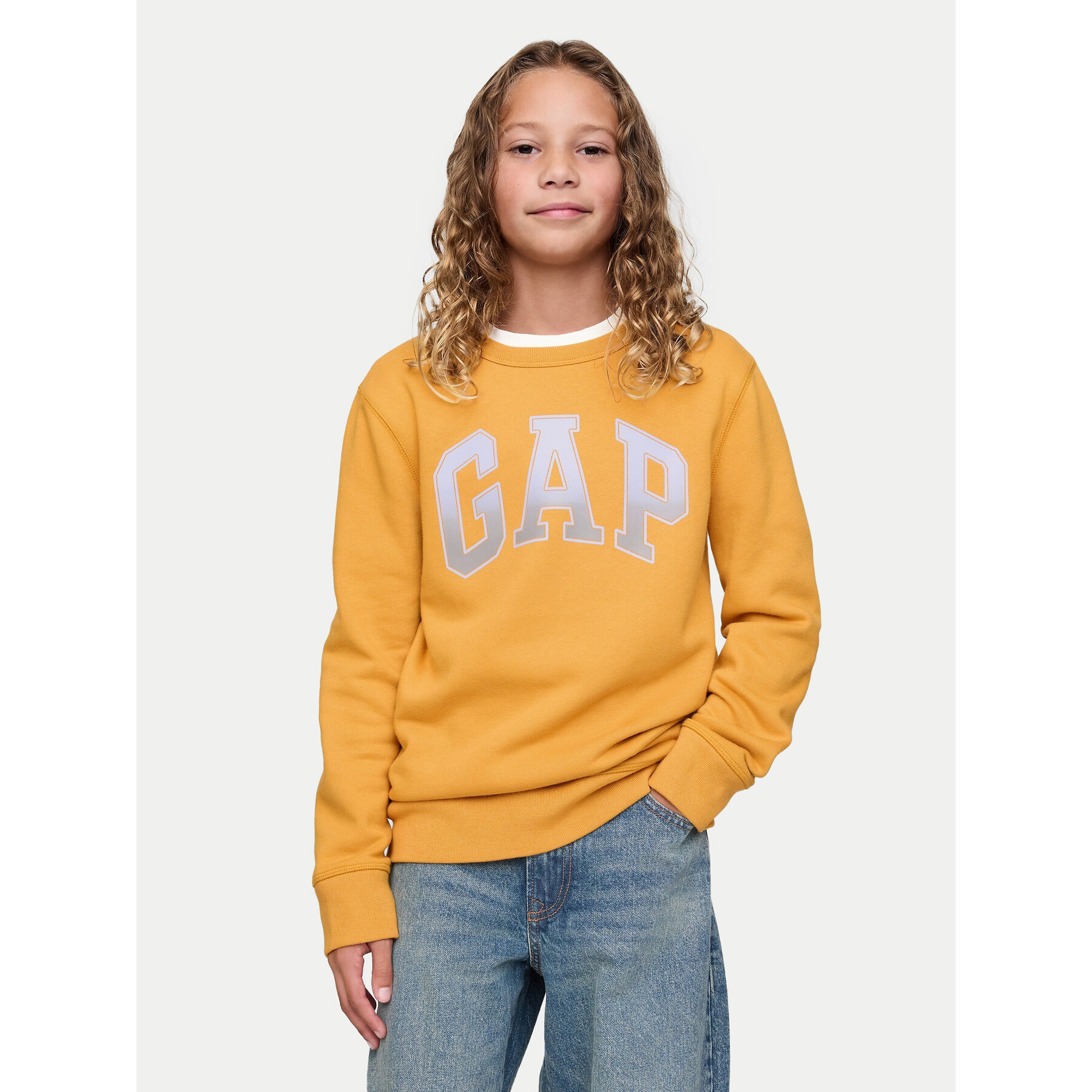 Gap Bluza 531000 Złoty Regular Fit