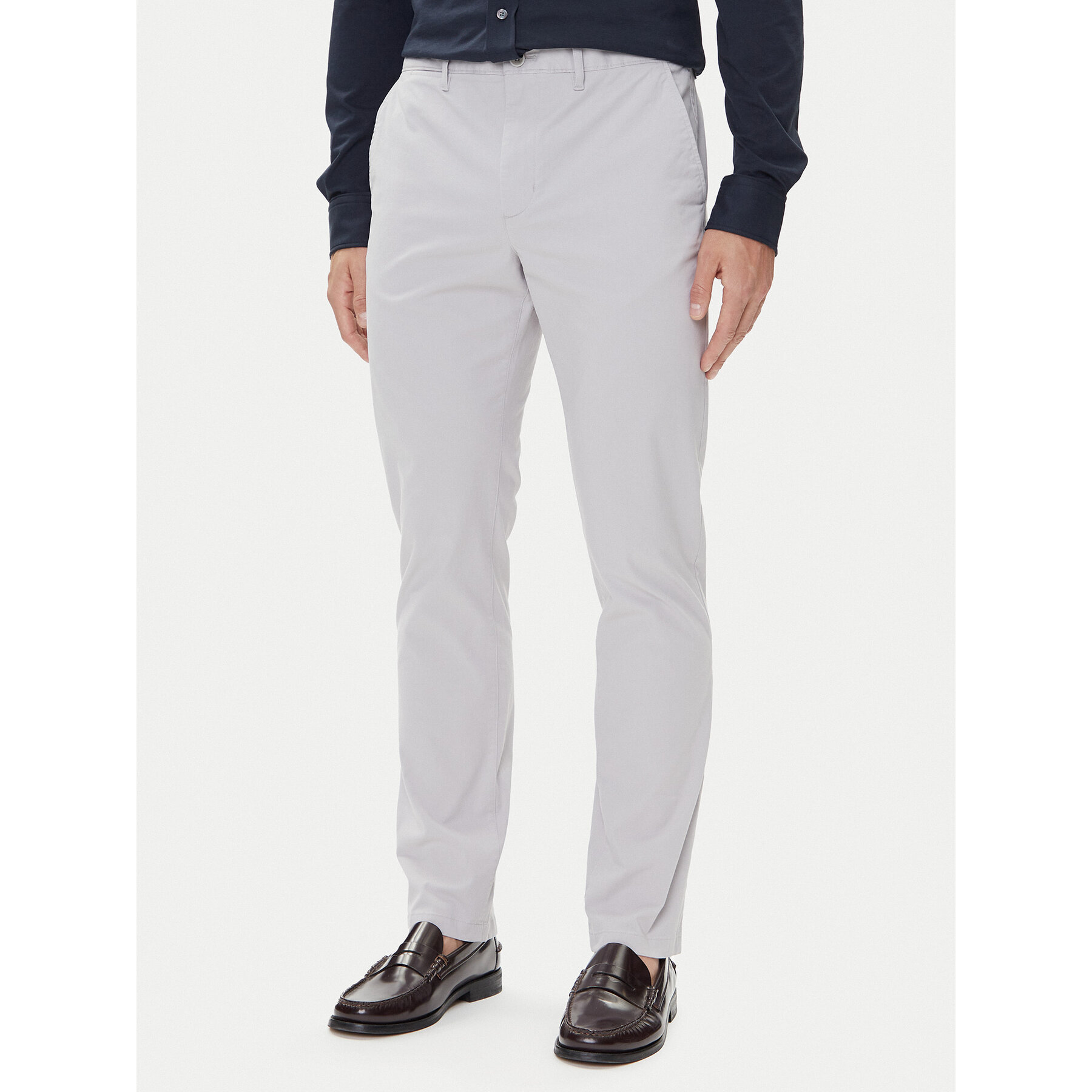 Tommy Hilfiger Chinosy Denton Essential MW0MW40262 Szary Straight Fit