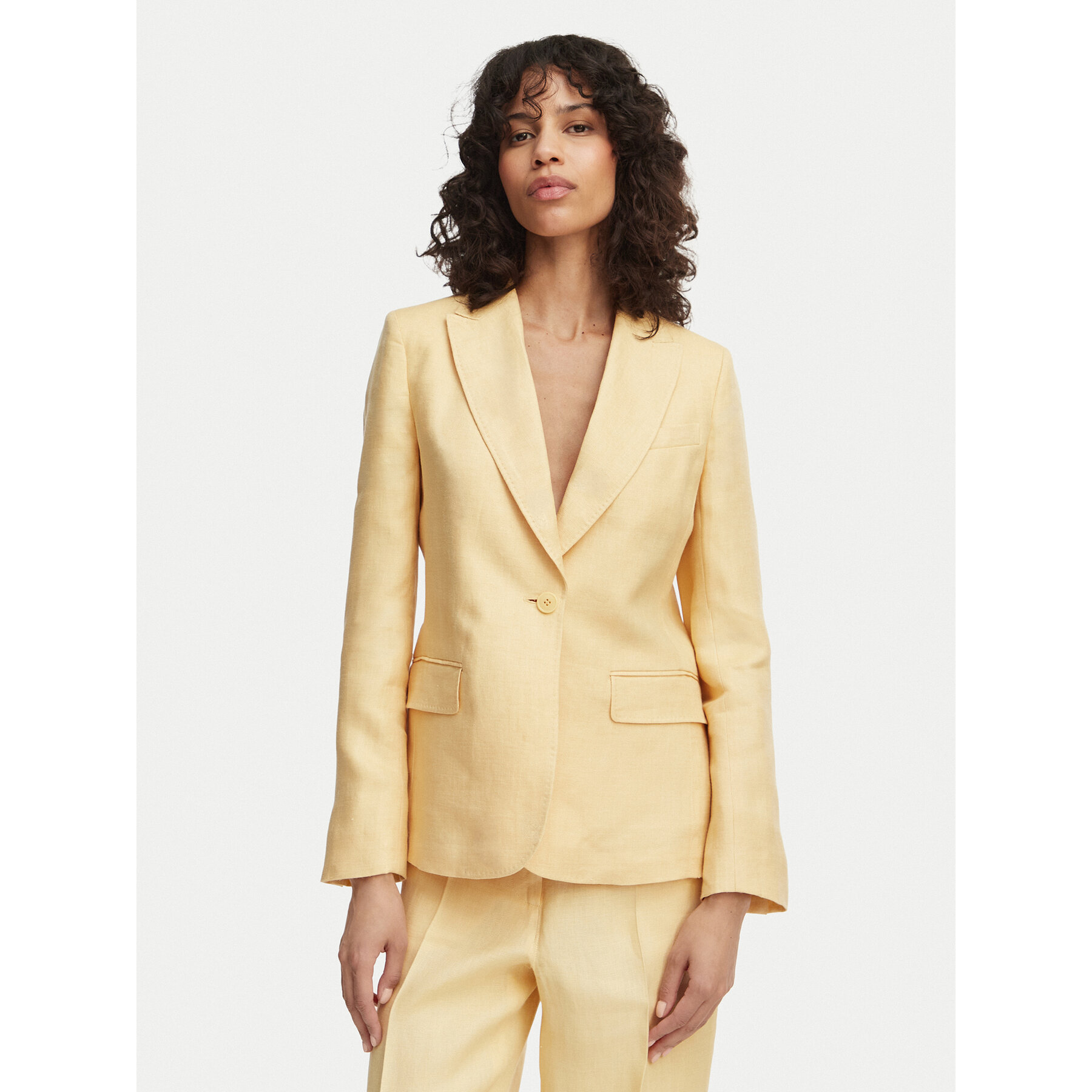 Weekend Max Mara Marynarka Nalut 2615041072 Żółty Regular Fit