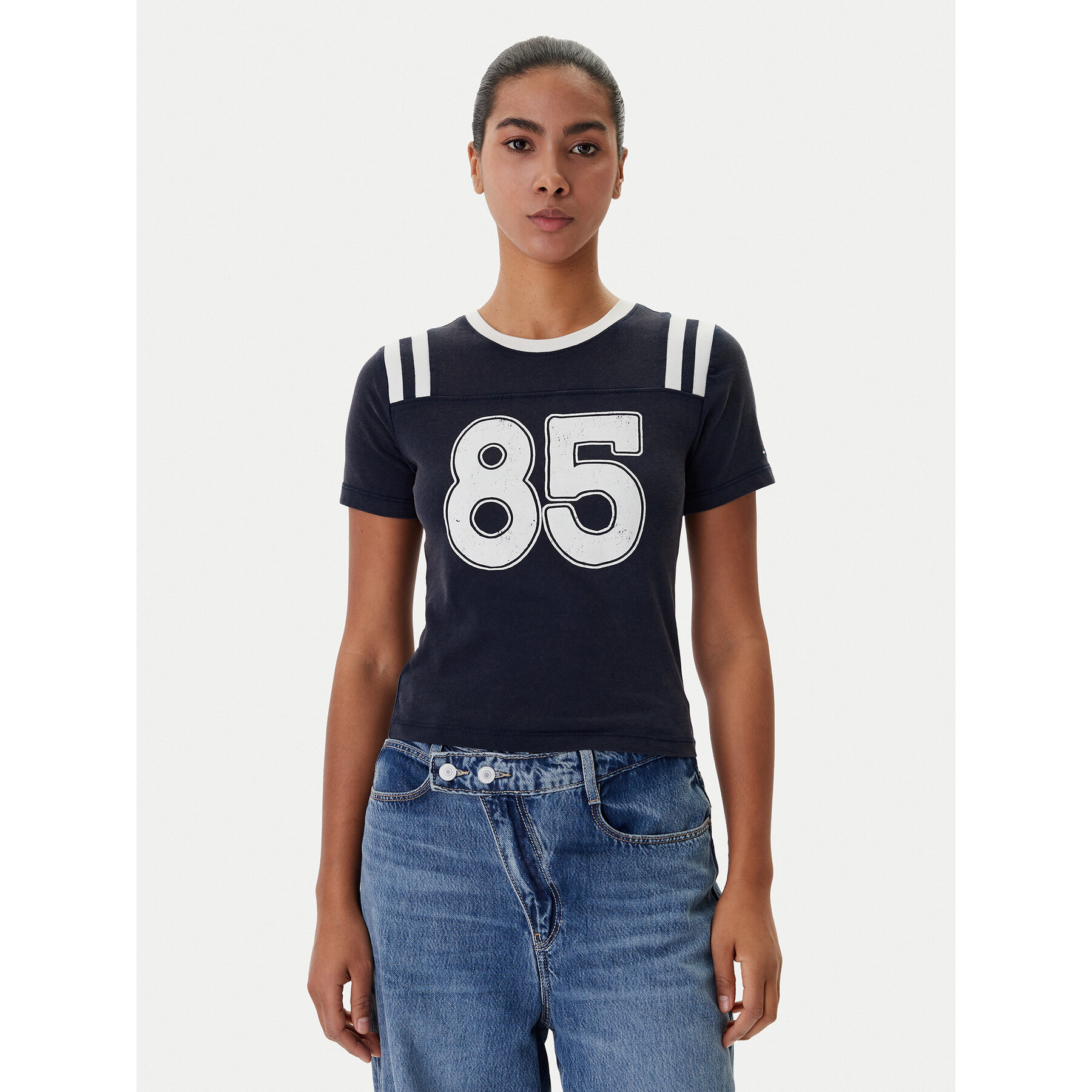Tommy Jeans T-Shirt DW0DW22760 Granatowy