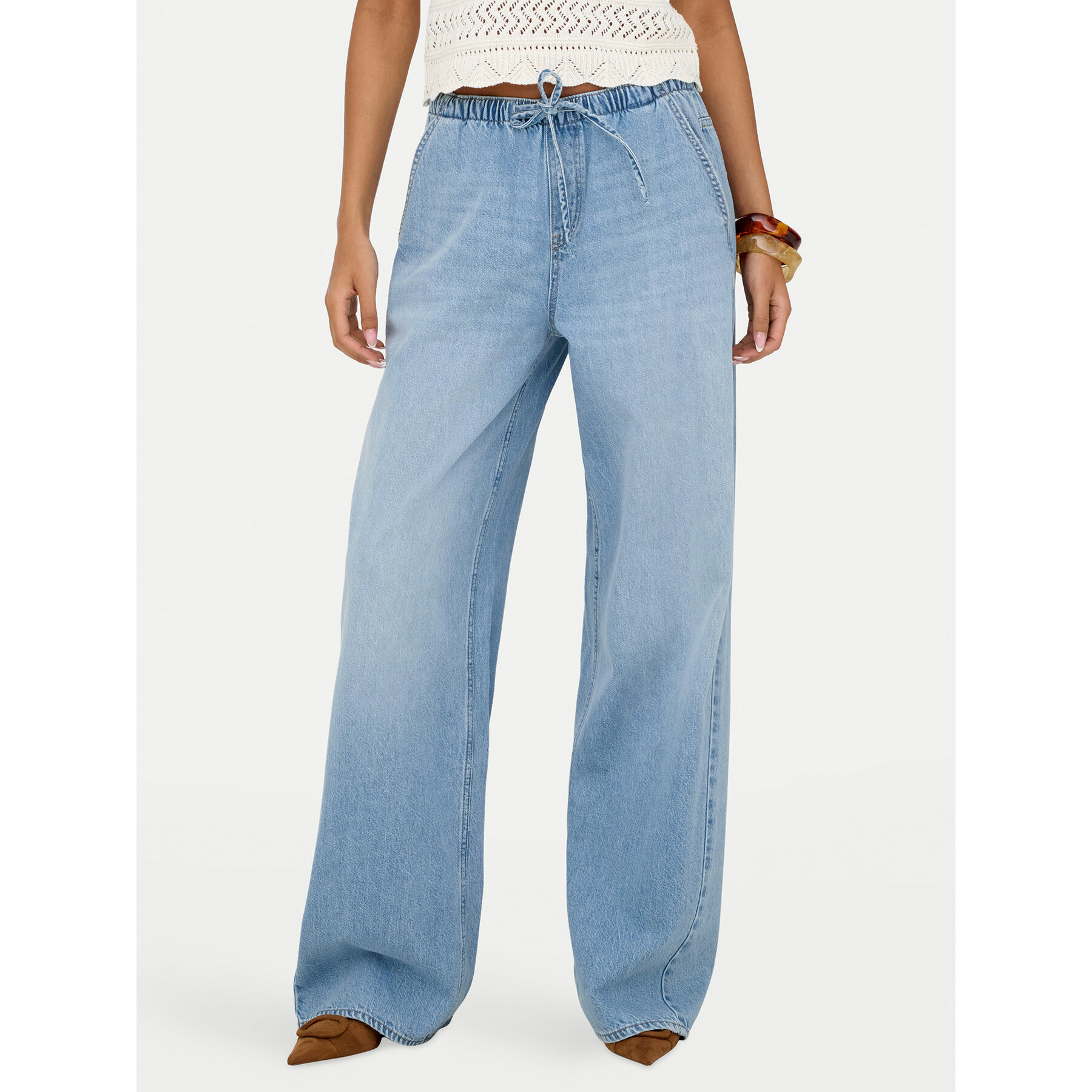 ONLY Jeansy Jay 15363663 Niebieski Wide Leg