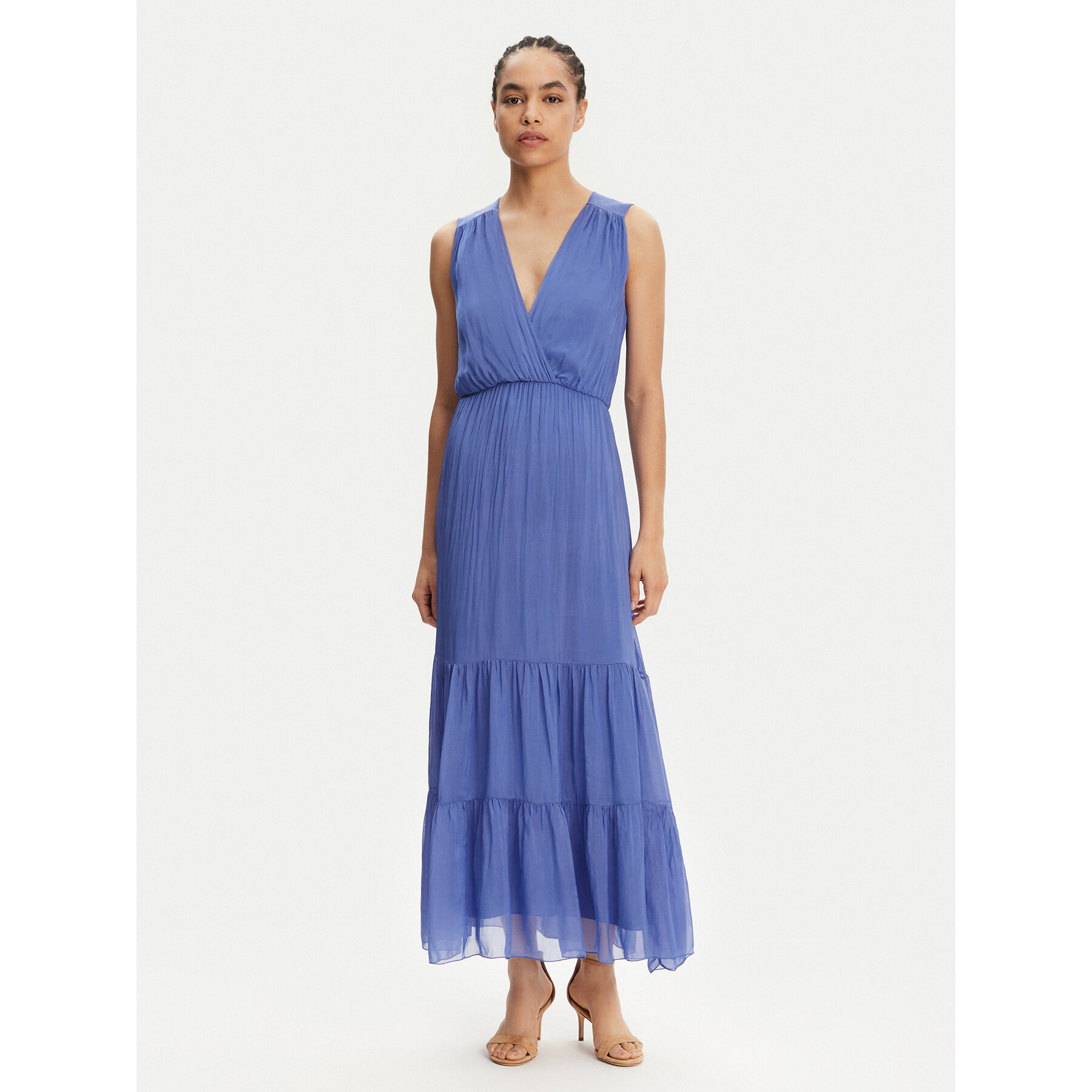 Haveone Sukienka letnia AFF-N005 Niebieski Loose Fit