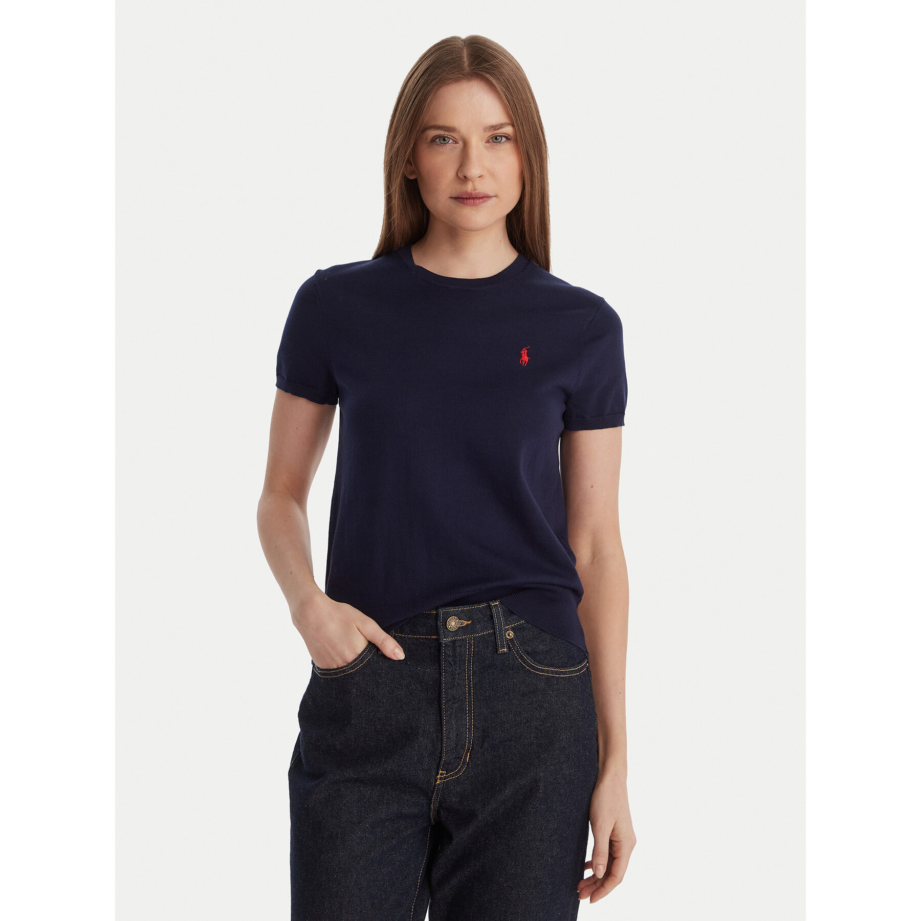 Polo Ralph Lauren T-Shirt 211971872004 Granatowy Slim Fit