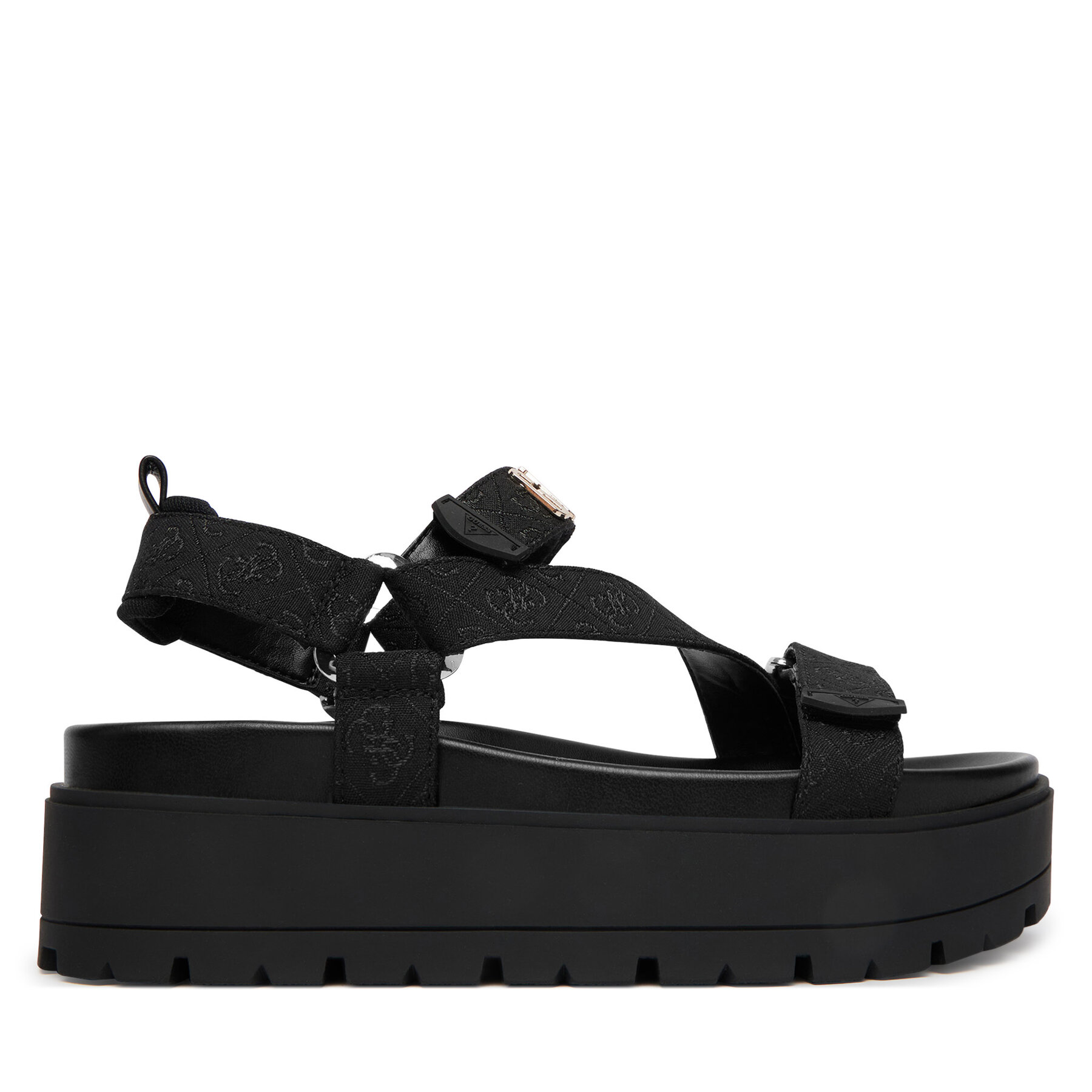 Guess Sandały FLJFTT FAL03 Czarny