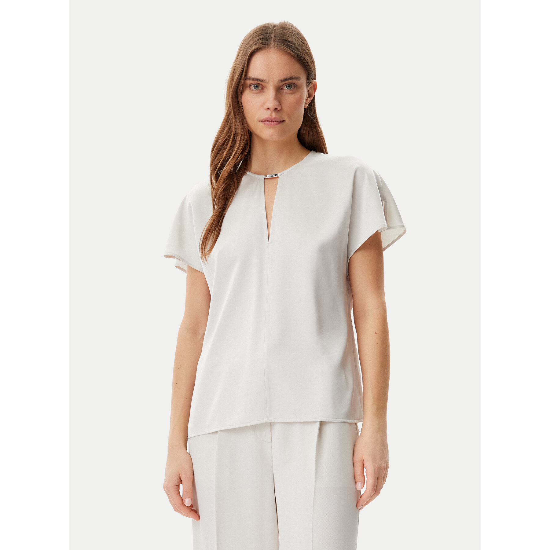 Calvin Klein Bluzka K20K208191 Szary Regular Fit