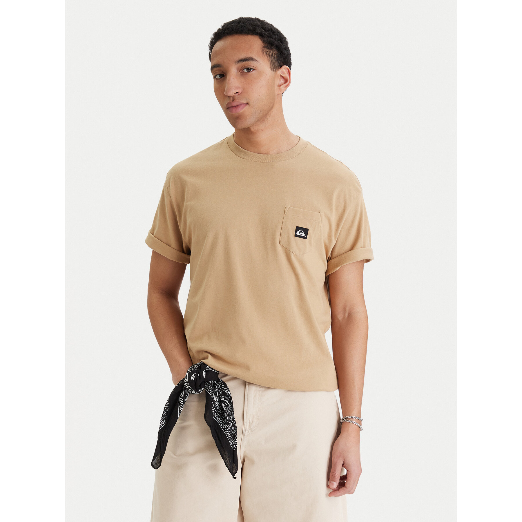 Quiksilver T-Shirt Salt Water EQYZT08205 Beżowy Comfort Fit
