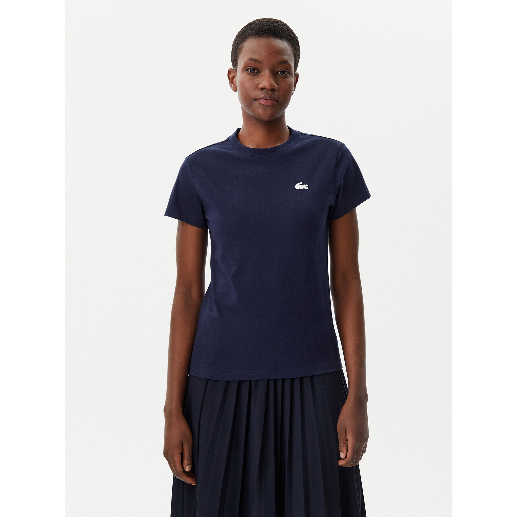 Lacoste T-Shirt TF9246 Granatowy Slim Fit