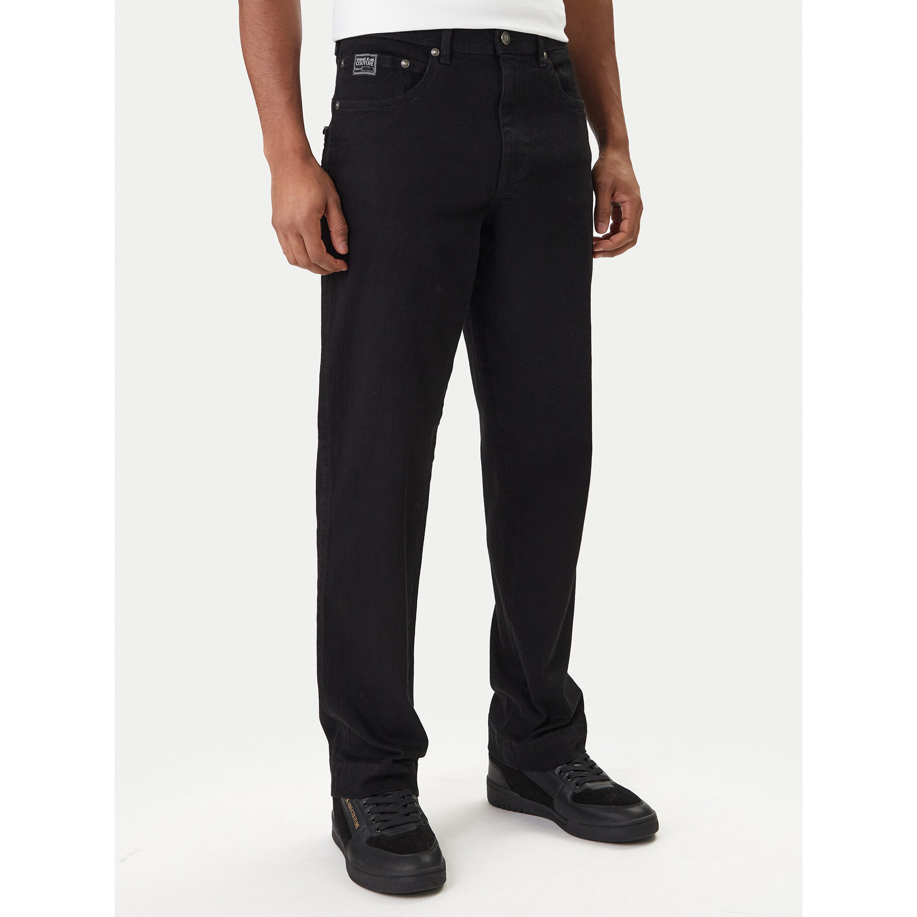 Versace Jeans Couture Jeansy 80GAB5RE CDW00 Czarny Straight Fit