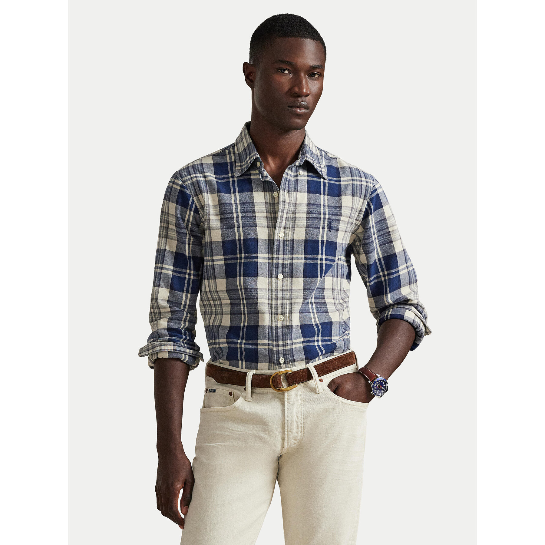 Polo Ralph Lauren Koszula 710953707004 Granatowy Custom Fit