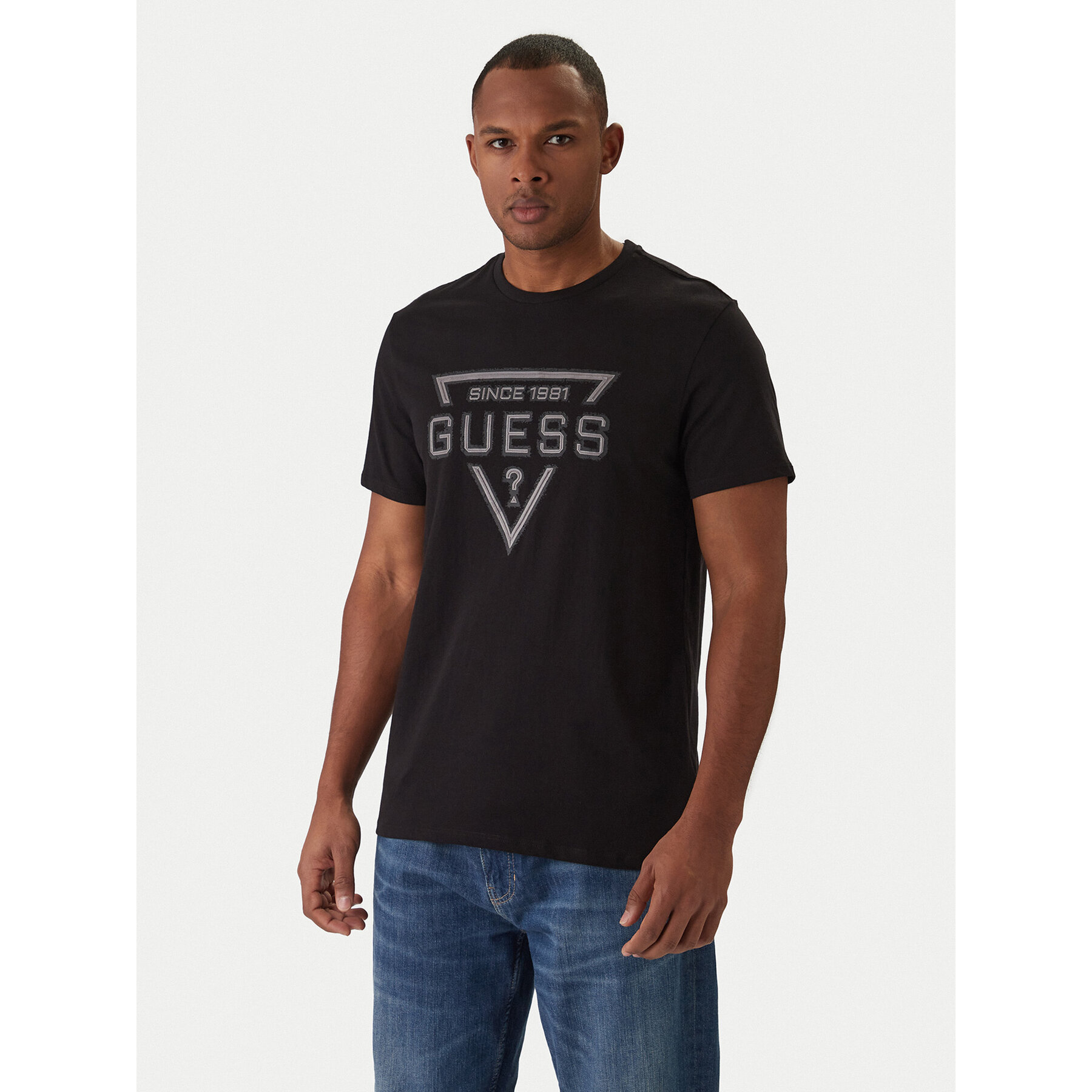 Guess T-Shirt M6RI09 I3Z14 Czarny Regular Fit