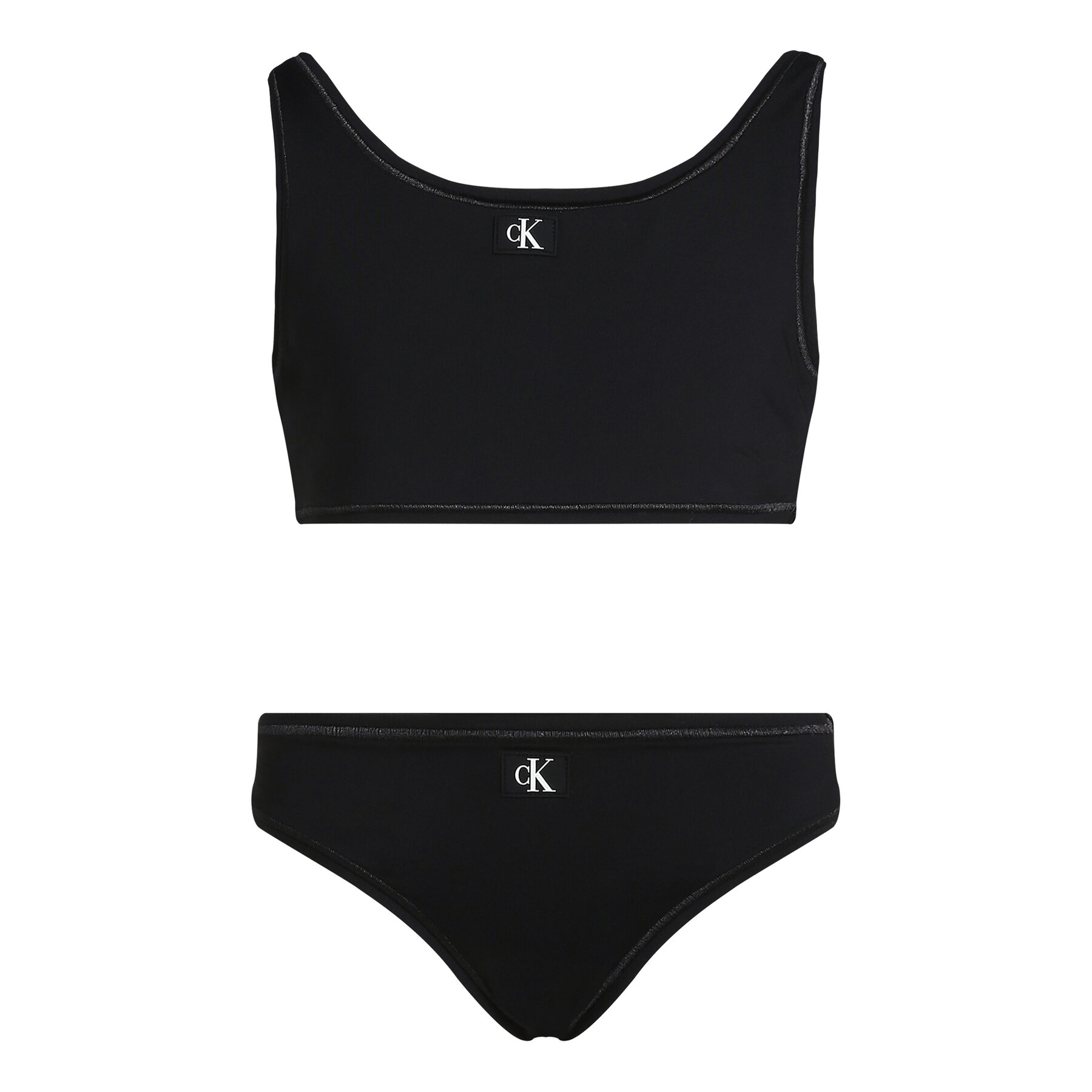 Calvin Klein Swimwear Strój kąpielowy KY0KY00093 Czarny