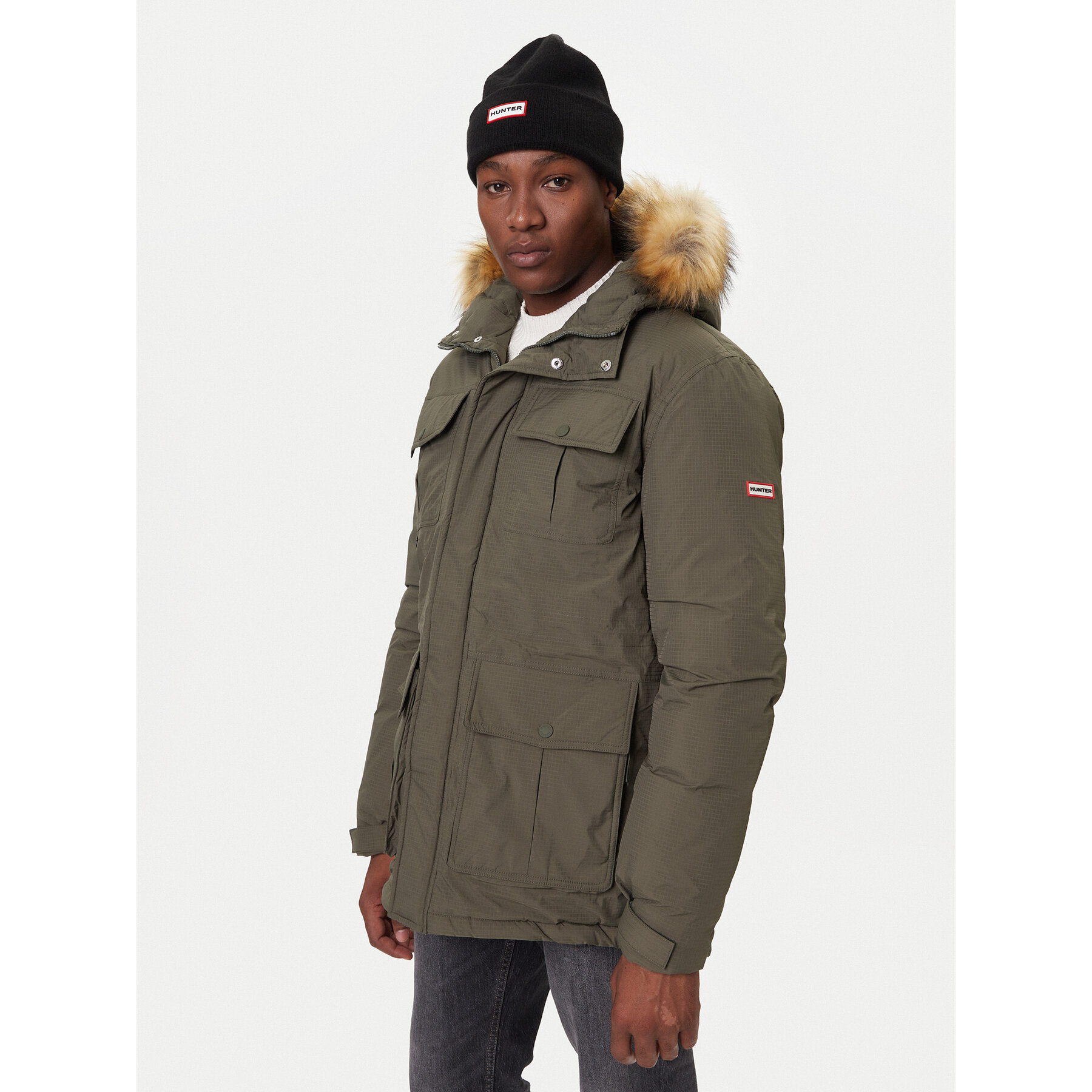 Hunter Parka Angus HARM0018252 Zielony Regular Fit