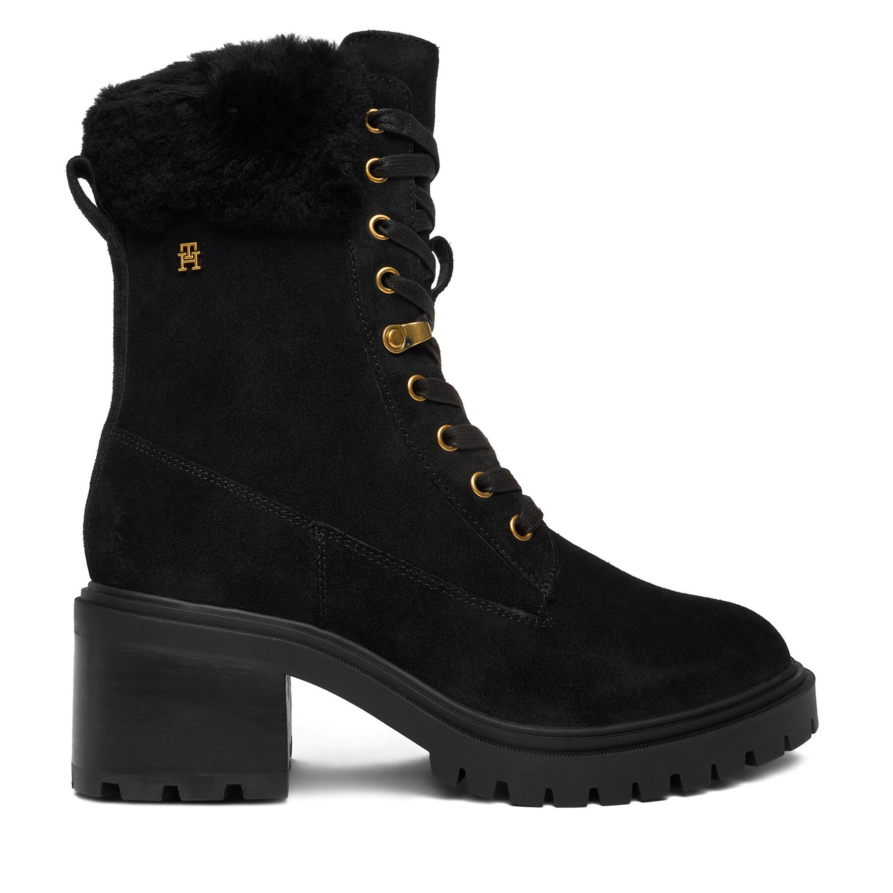 Tommy Hilfiger Trzewiki Th Shearling Lace Up Boot FW0FW08999 Czarny