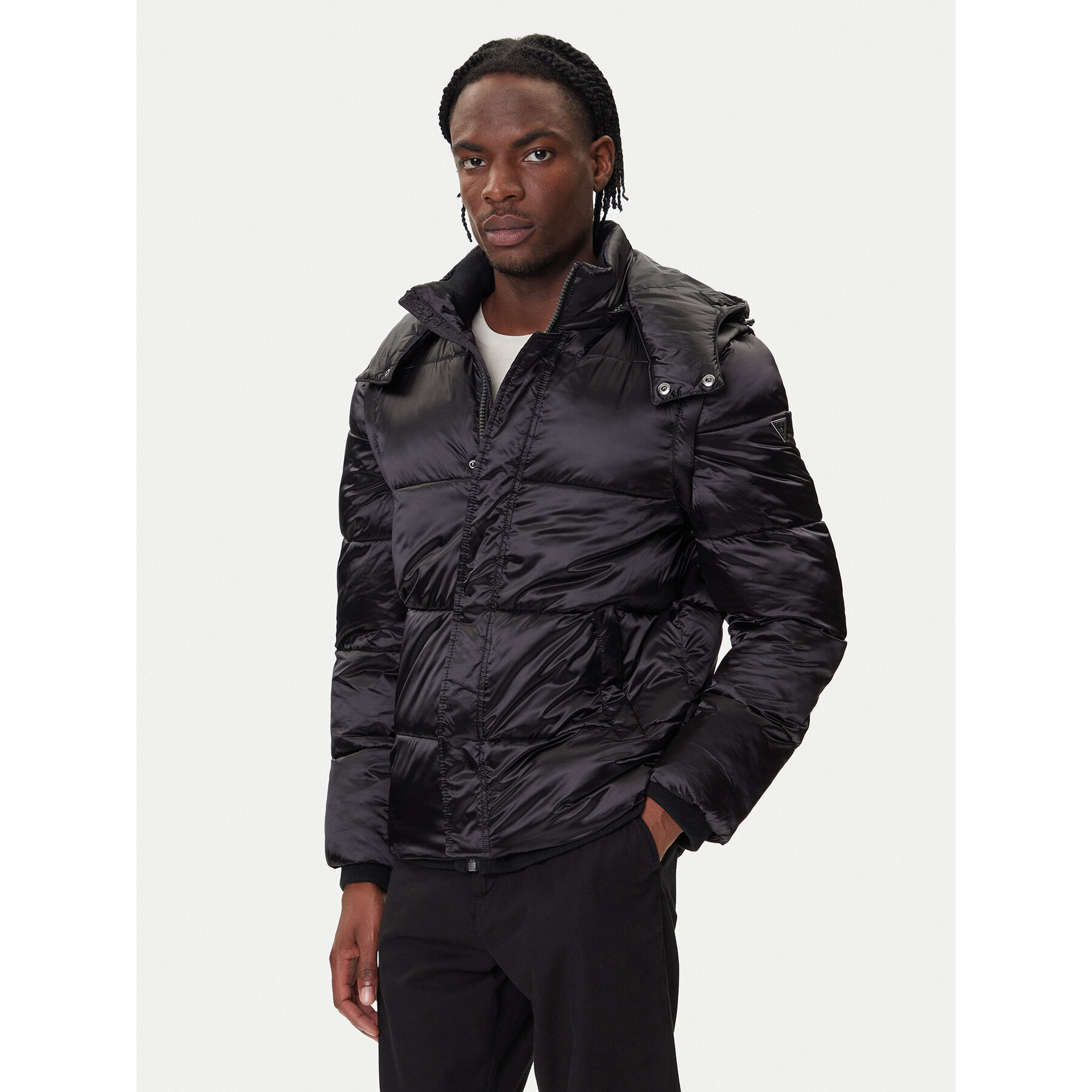 Guess Kurtka zimowa M5BL2L WGZF2 Czarny Regular Fit