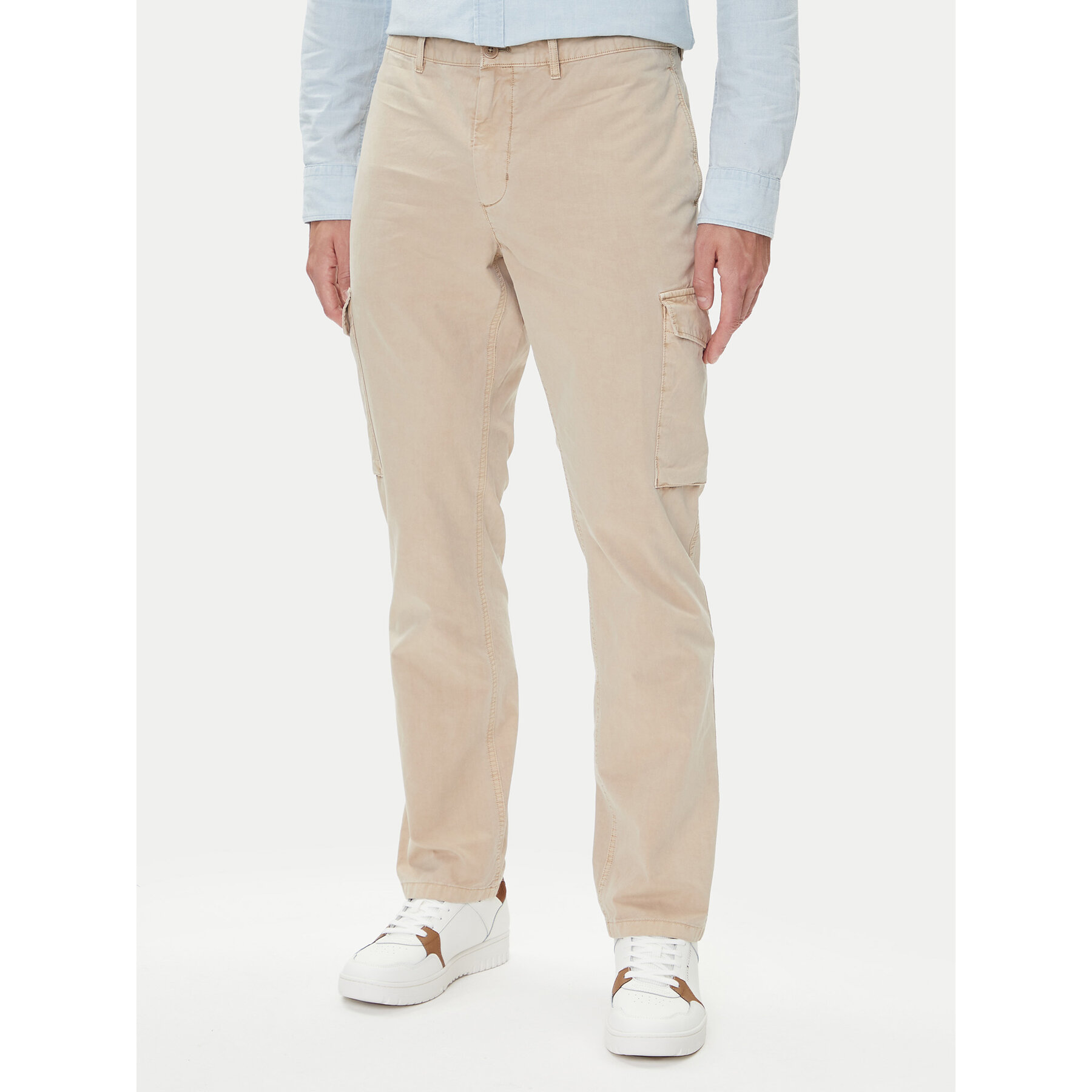 Tommy Hilfiger Spodnie materiałowe Denton MW0MW39695 Beżowy Straight Fit