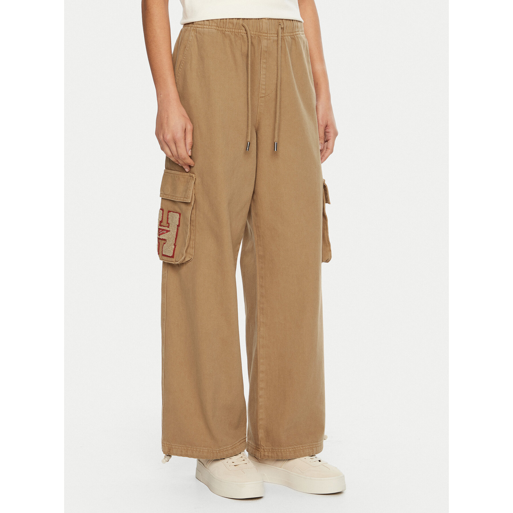 Tommy Jeans Spodnie materiałowe DW0DW20531 Beżowy Relaxed Fit